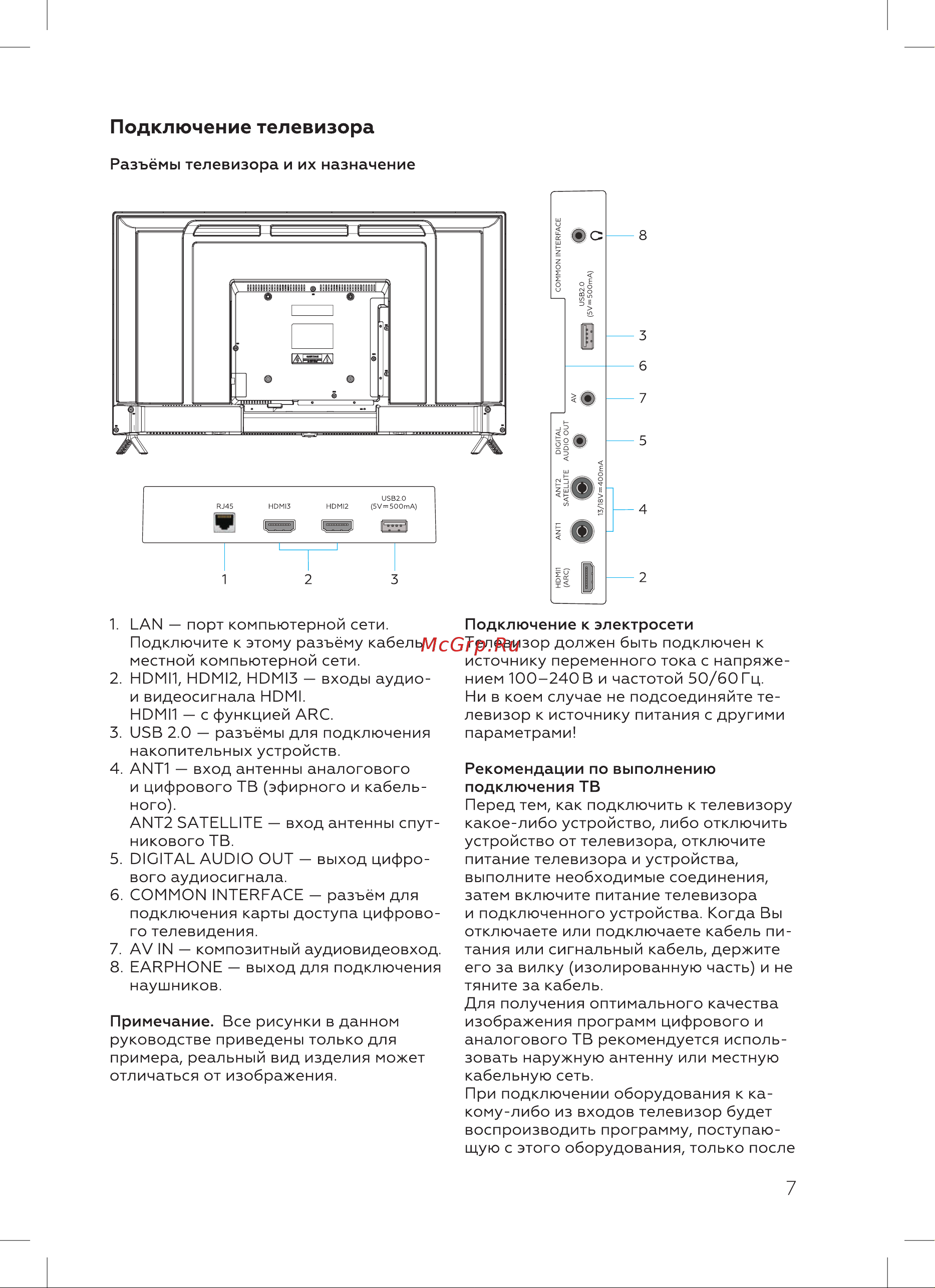 BQ 42S05B черная [9/24] Подключение телевизора