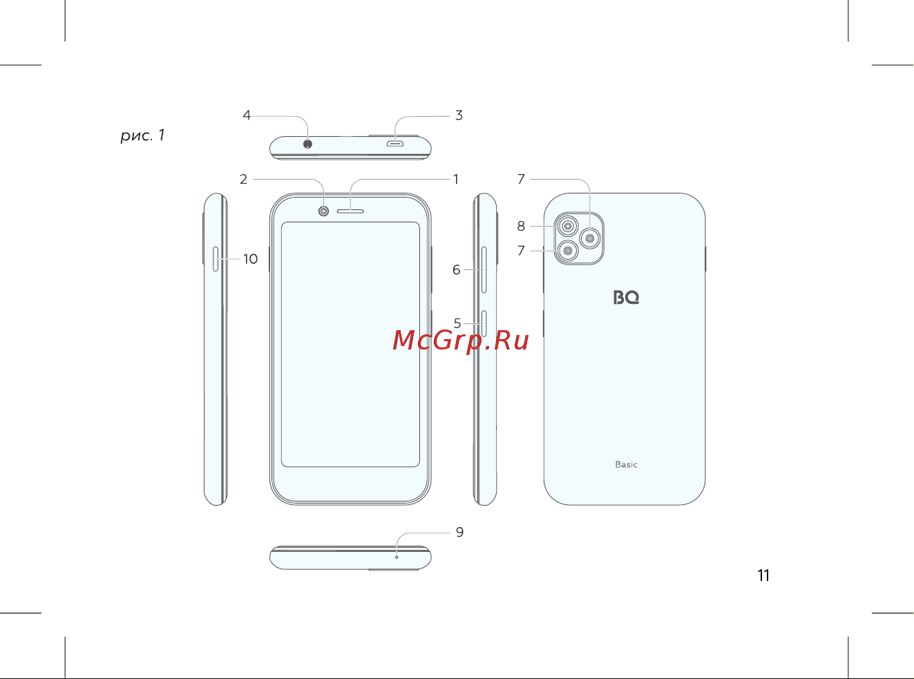 BQ 5060L Basic Ocean Blue Инструкция по эксплуатации онлайн [13/72] 788771