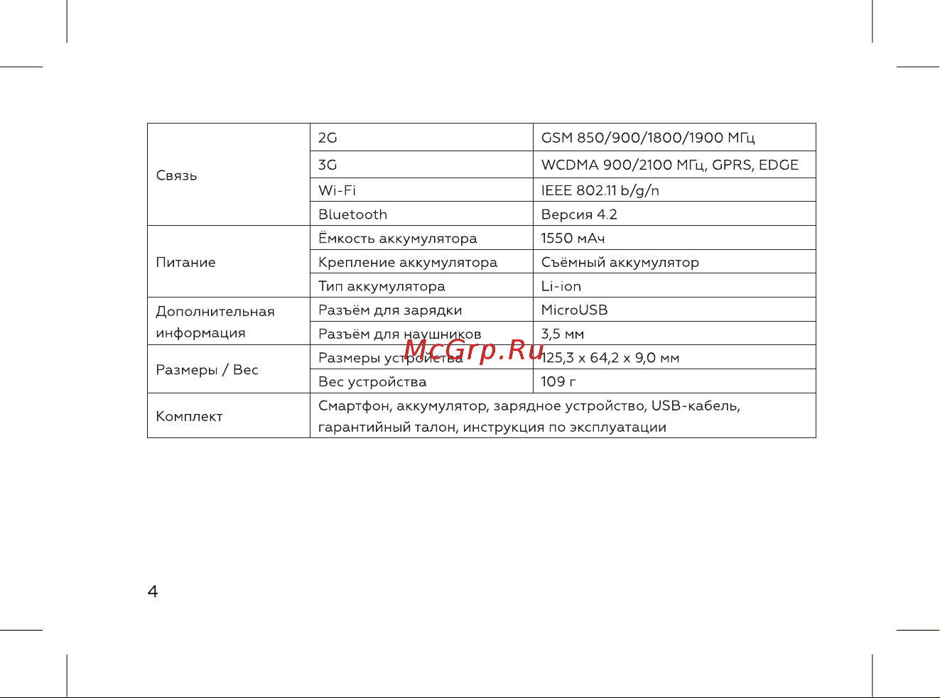 BQ 4030G Nice Mini Инструкция по эксплуатации онлайн [6/72] 659662