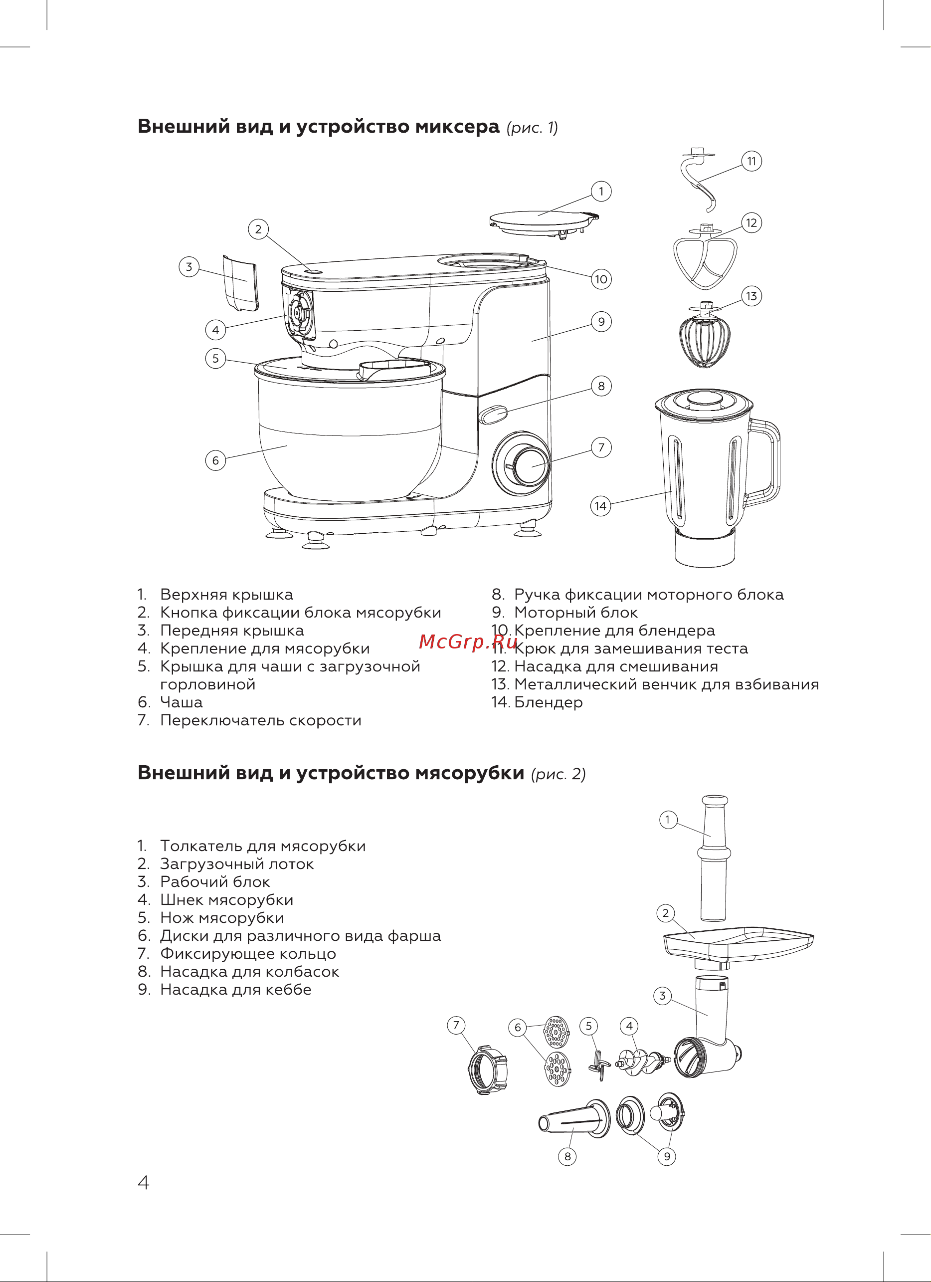 BQ MX341 [6/20] Внешний вид и устройство миксера