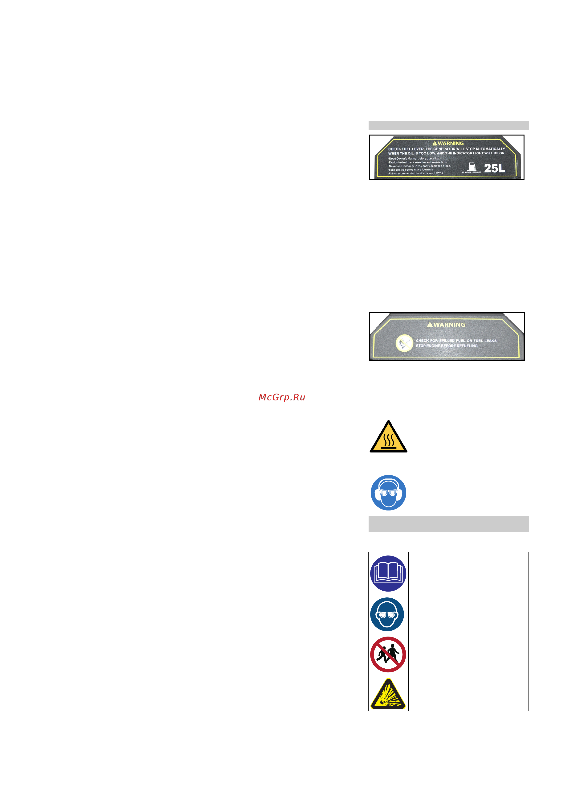 Karcher PGG 3/1 [16/104] Simboli riportati sull apparecchio