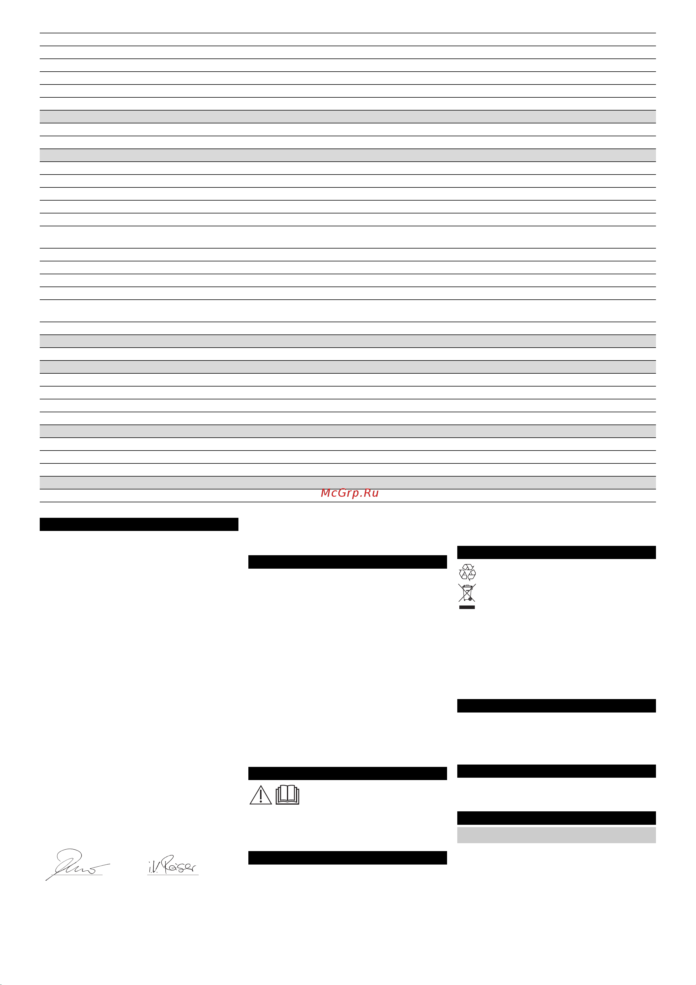 Karcher PGG 8/3 [19/104] Gevarenniveaus