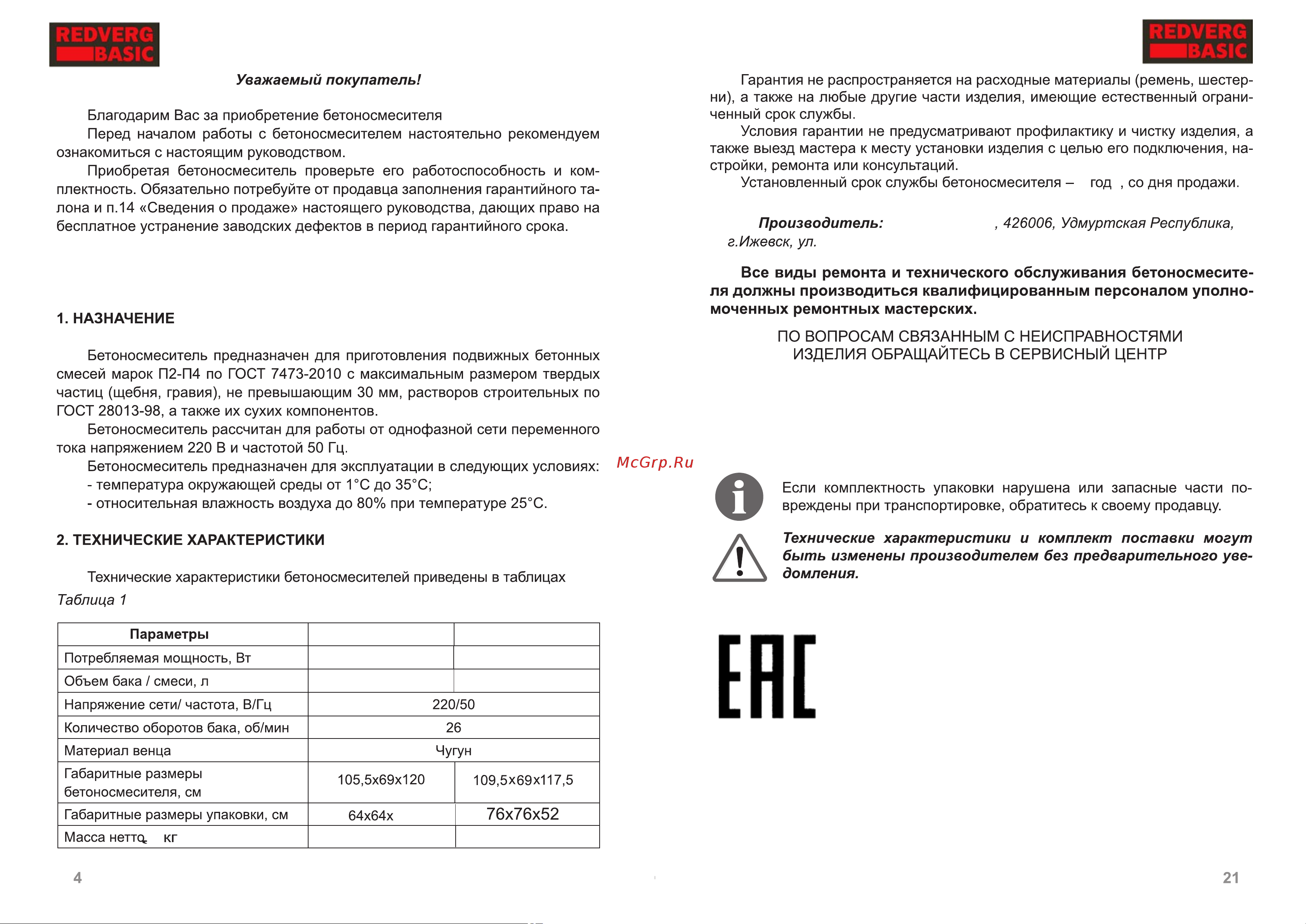 RedVerg Basic CM180 Инструкция по эксплуатации онлайн [4/14] 661581