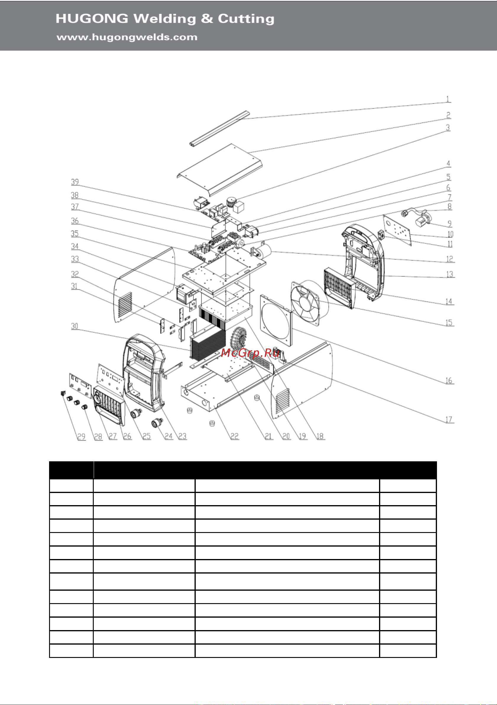 Hugong INVERDELTA 400 III [22/24] Каталог запасных частей