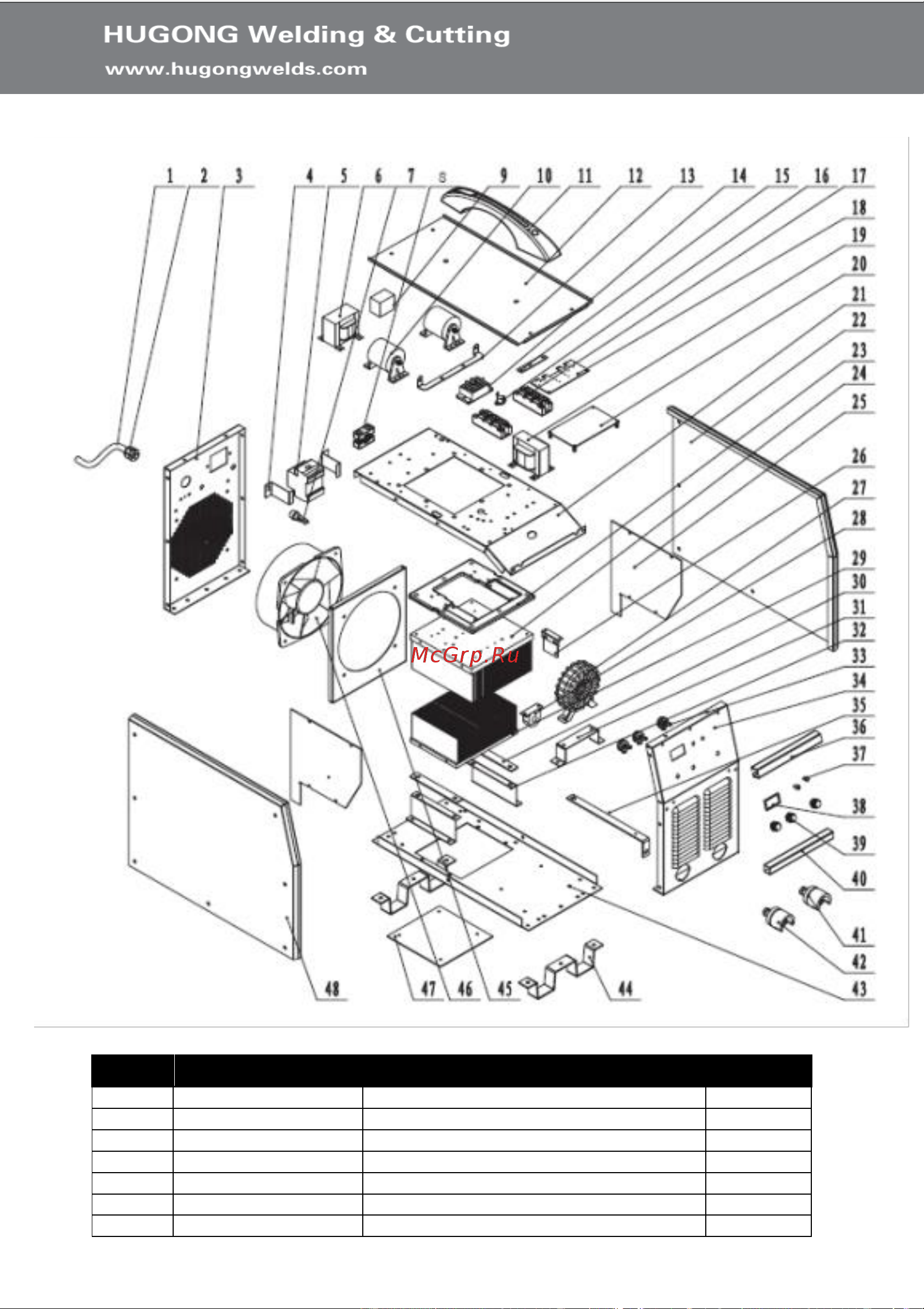Hugong INVERDELTA 500WE [22/24] Каталог запасных частей