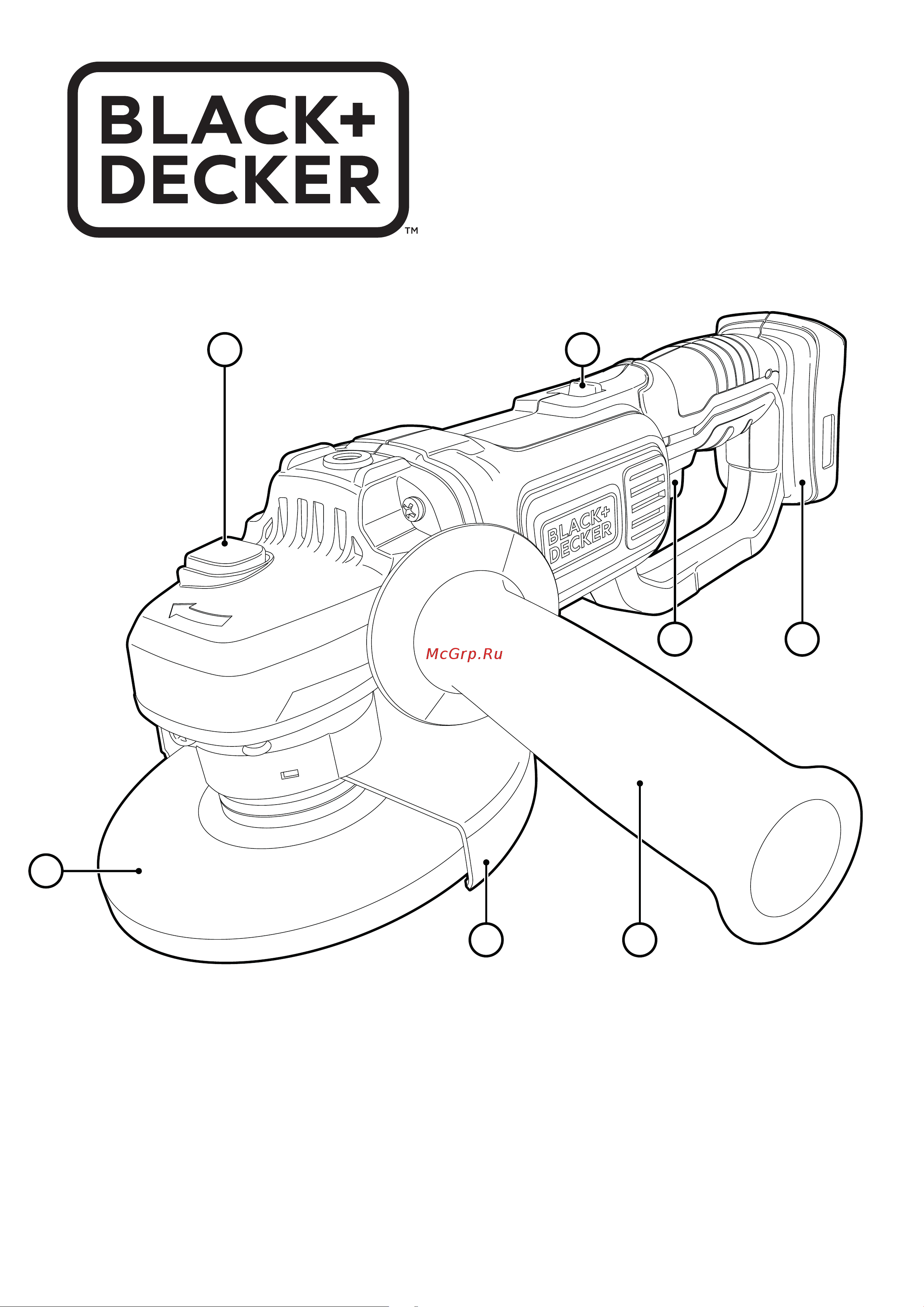 BLACK & DECKER BCG720M1-QW Инструкция по эксплуатации онлайн