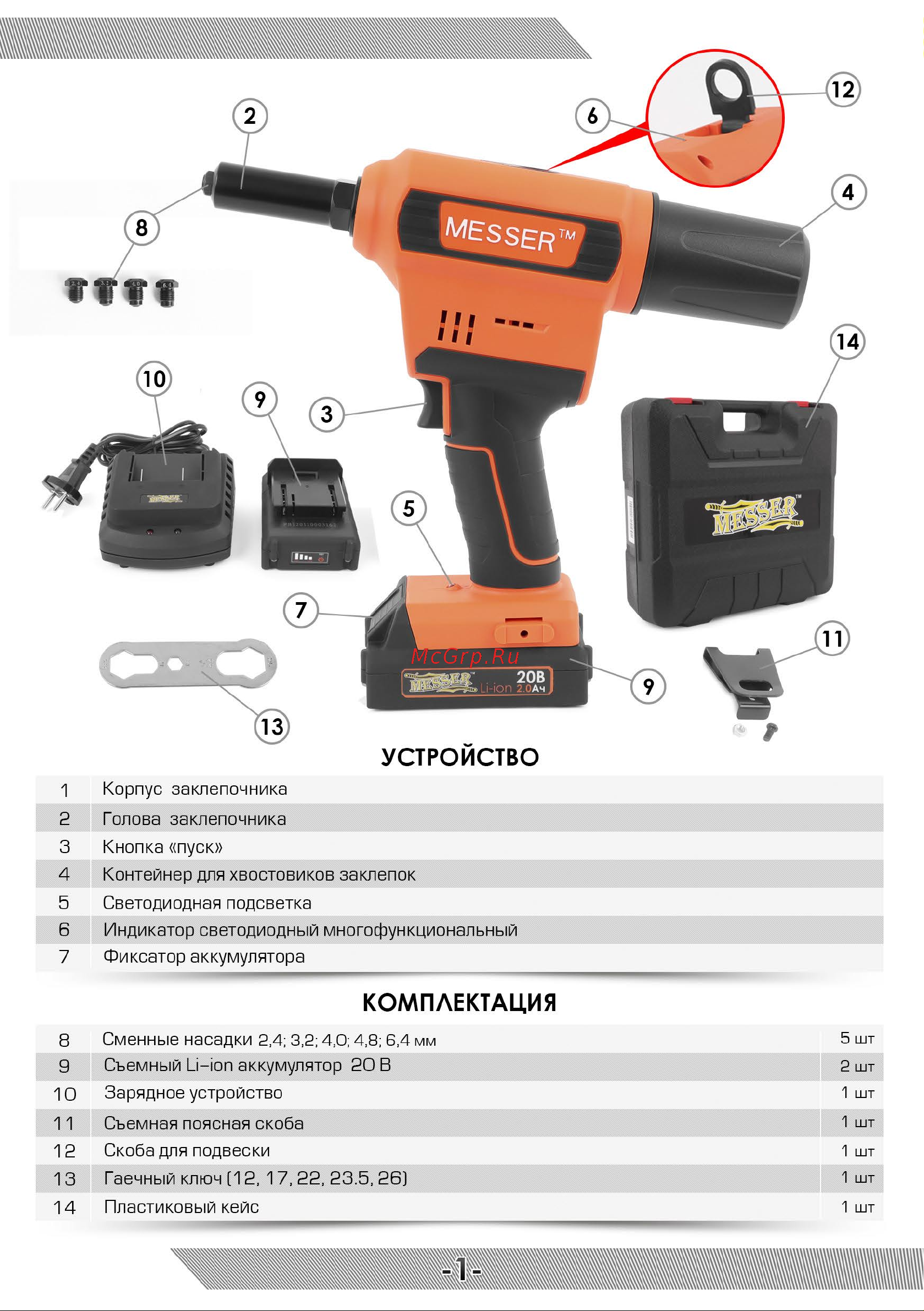 Messer CQ-60025 05-32-064 [2/12] Комплектация