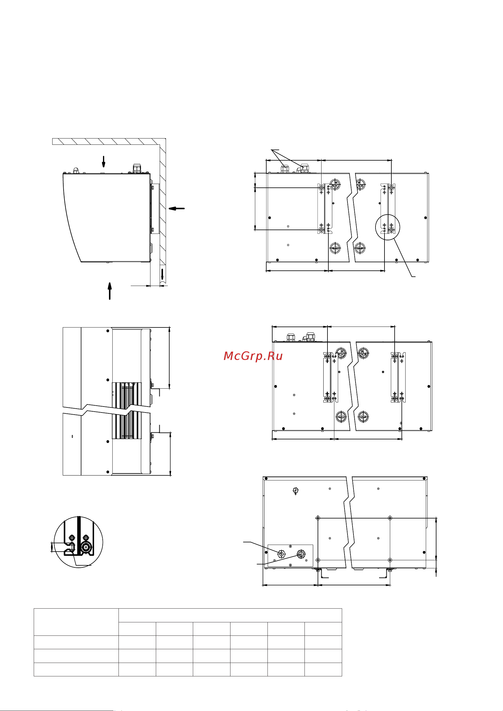 Ballu BHC-H10A-PS (НС-1109970) [6/24] Крепёжные размеры для кронштейнов