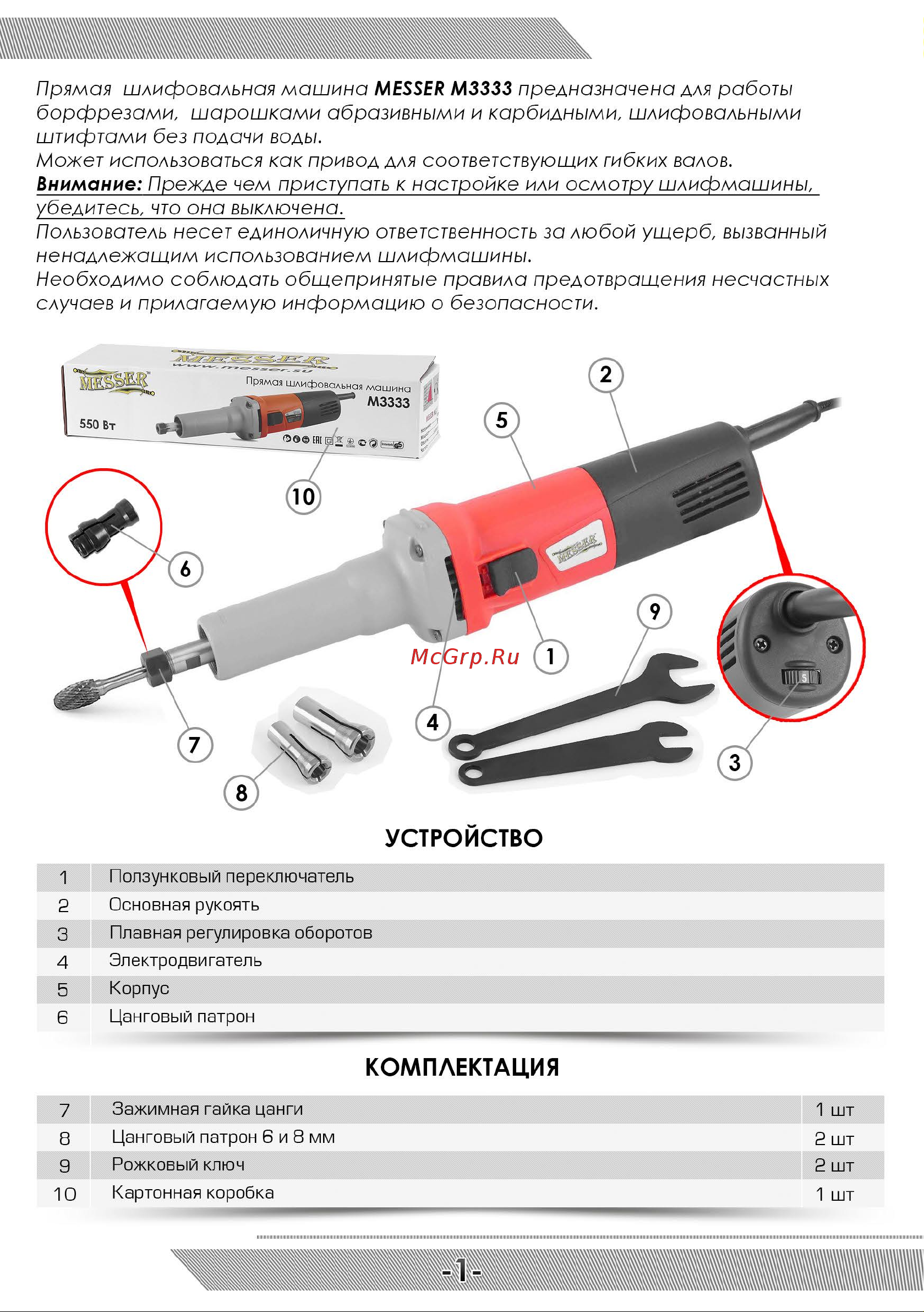 Messer M3333 [2/12] Устройство