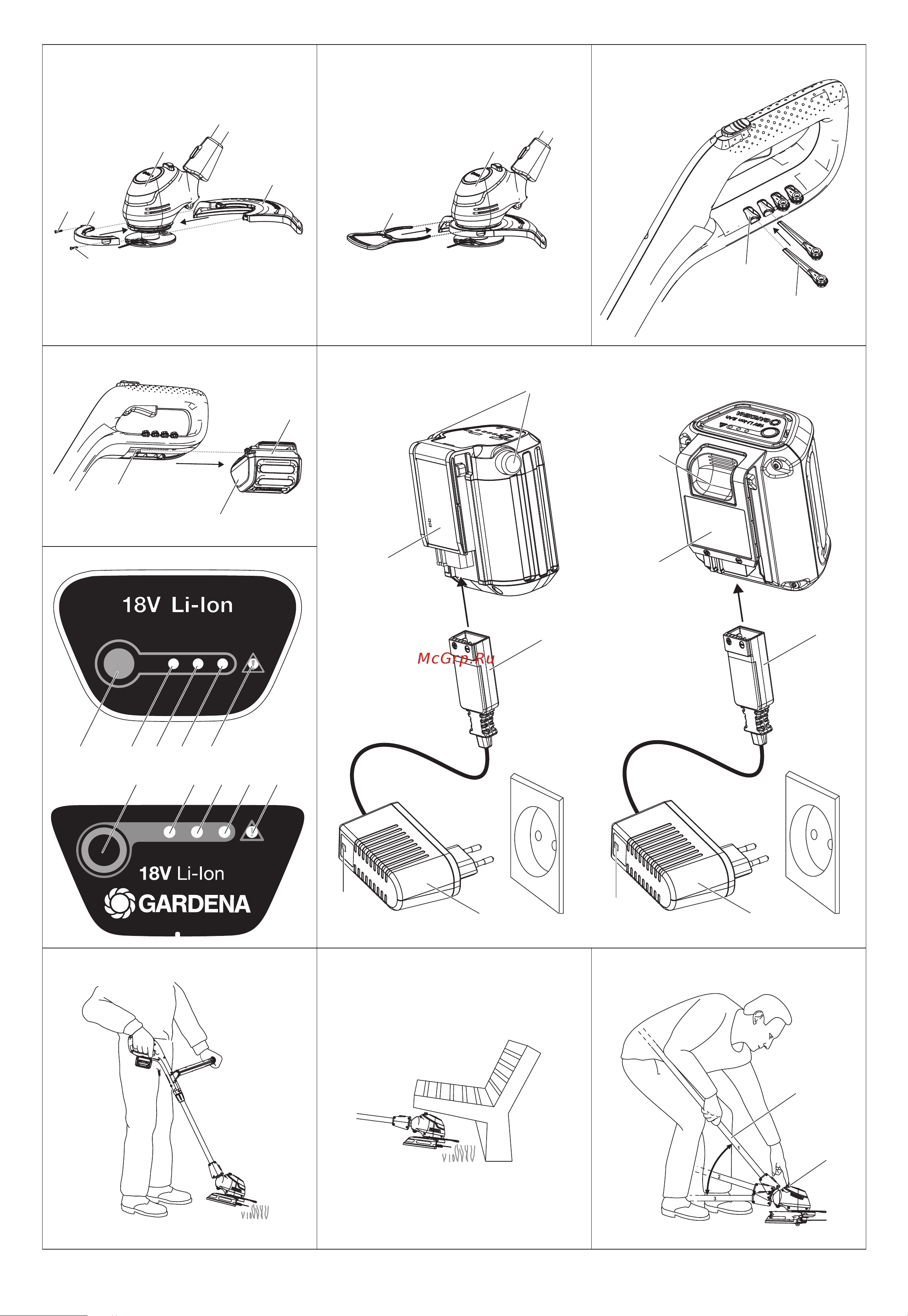 Gardena EasyCut Li-18/23 09876-55.000.00 Инструкция по эксплуатации онлайн [2/12] 864716