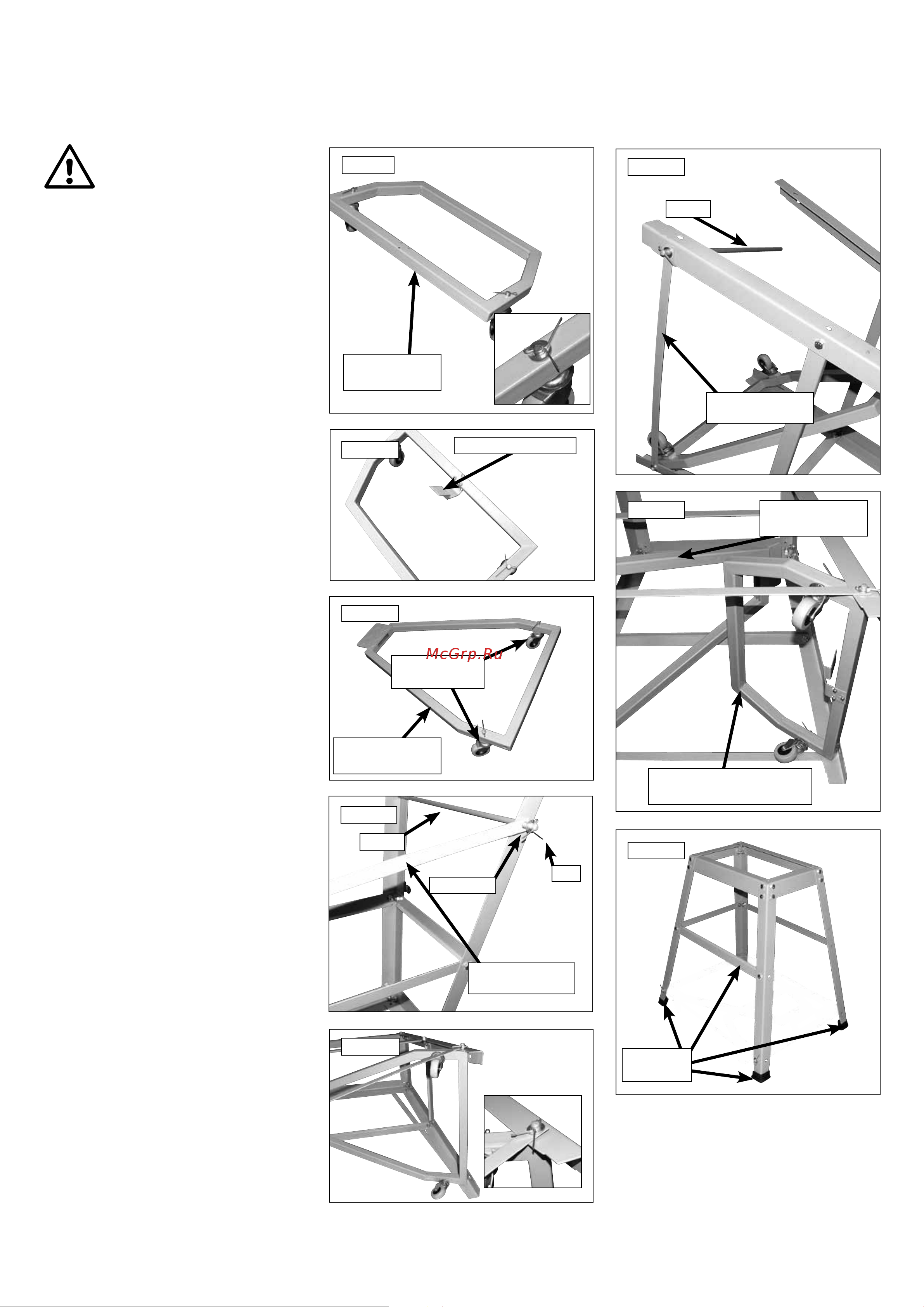 RECORD POWER BS250-EP [11/32] Assembly of the optional stand wheel kit