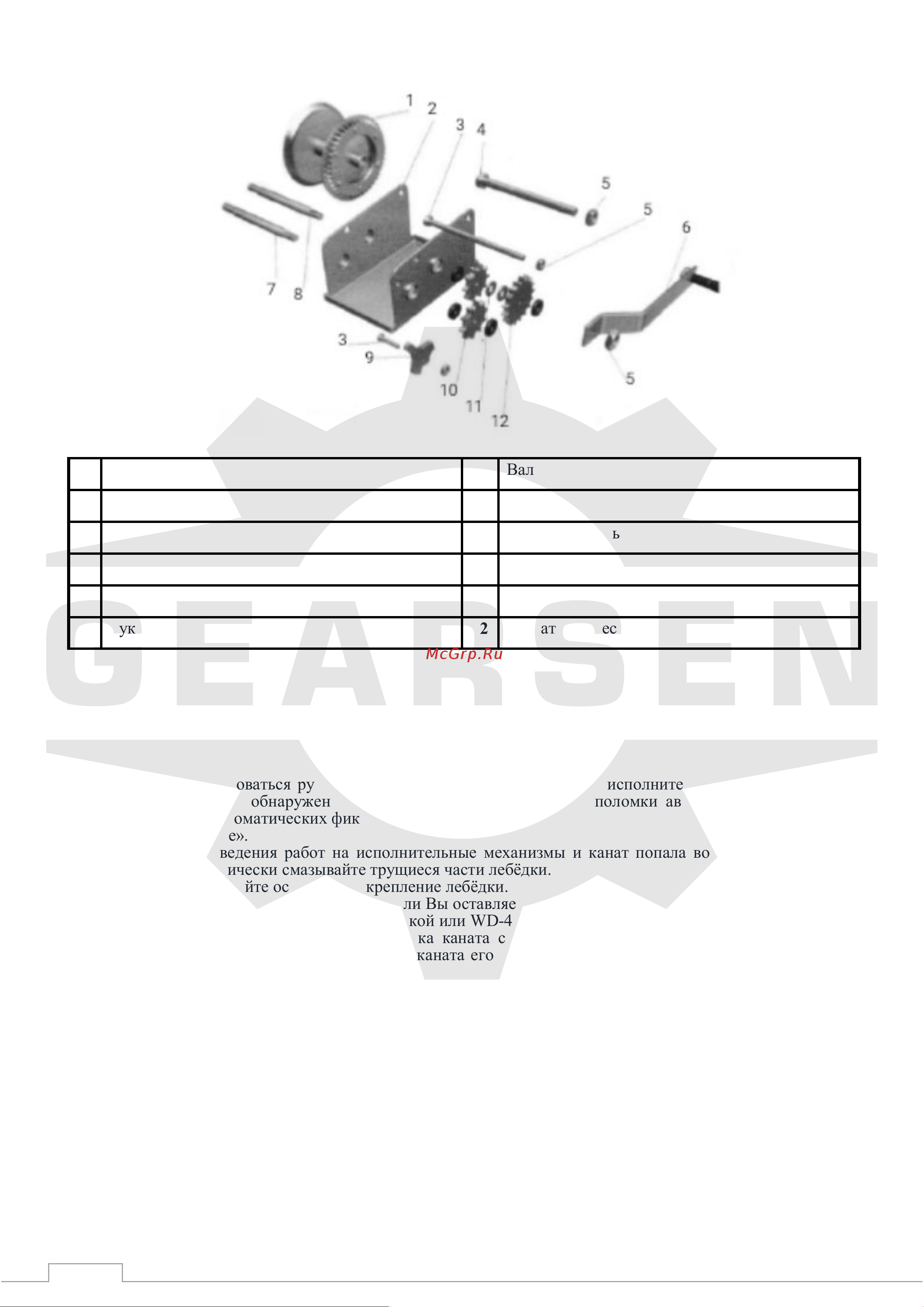 GEARSEN FD-500, 544кг, лента 10м (GFDL 0510) [7/9] Схема