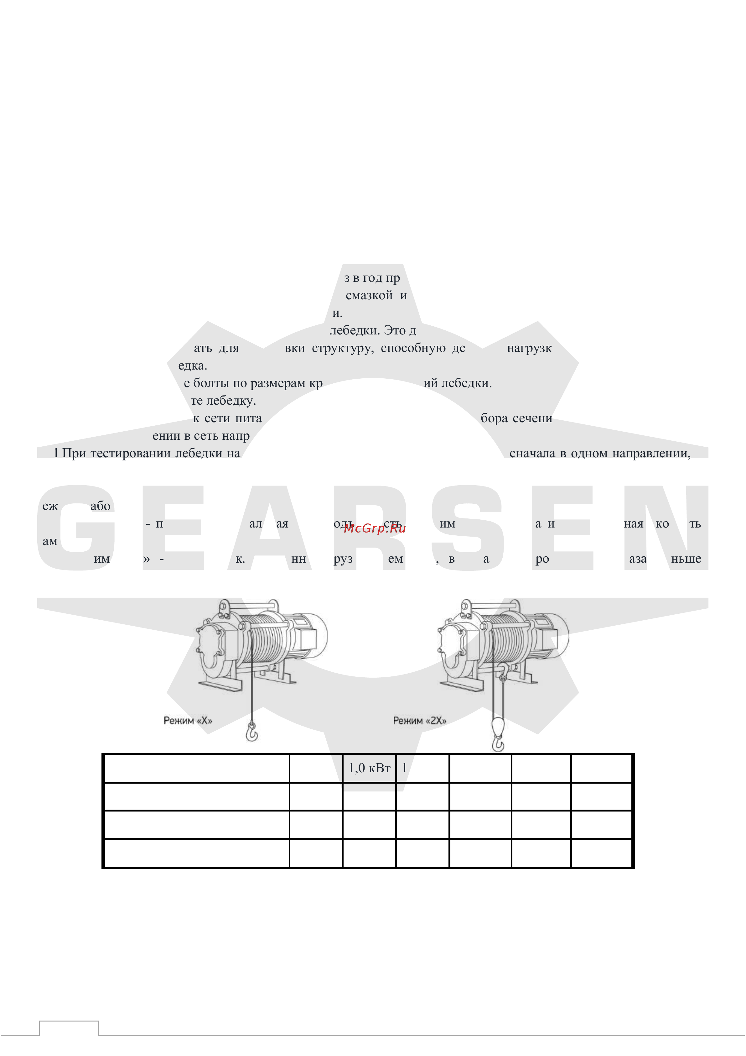 GEARSEN KCD-500, 500кгх70м, 220В (GKCD 500-70-220) [3/10] Инструкция по эксплуатации