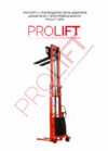 PROLIFT SPN 1030 1000кг, высота подъема 3000мм Инструкция по эксплуатации