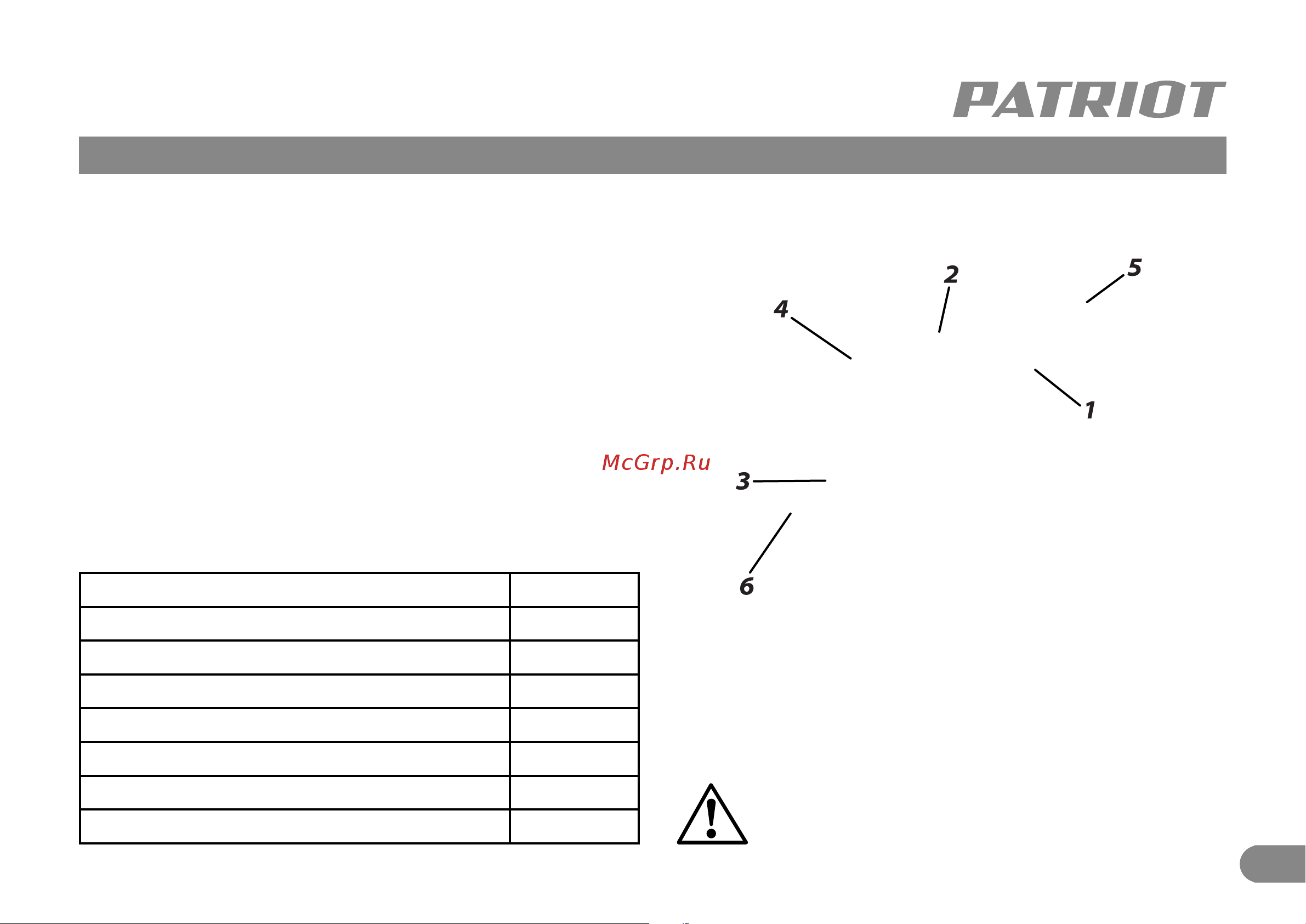 Patriot MF 305 110303030 Инструкция по эксплуатации онлайн [4/9] 822176