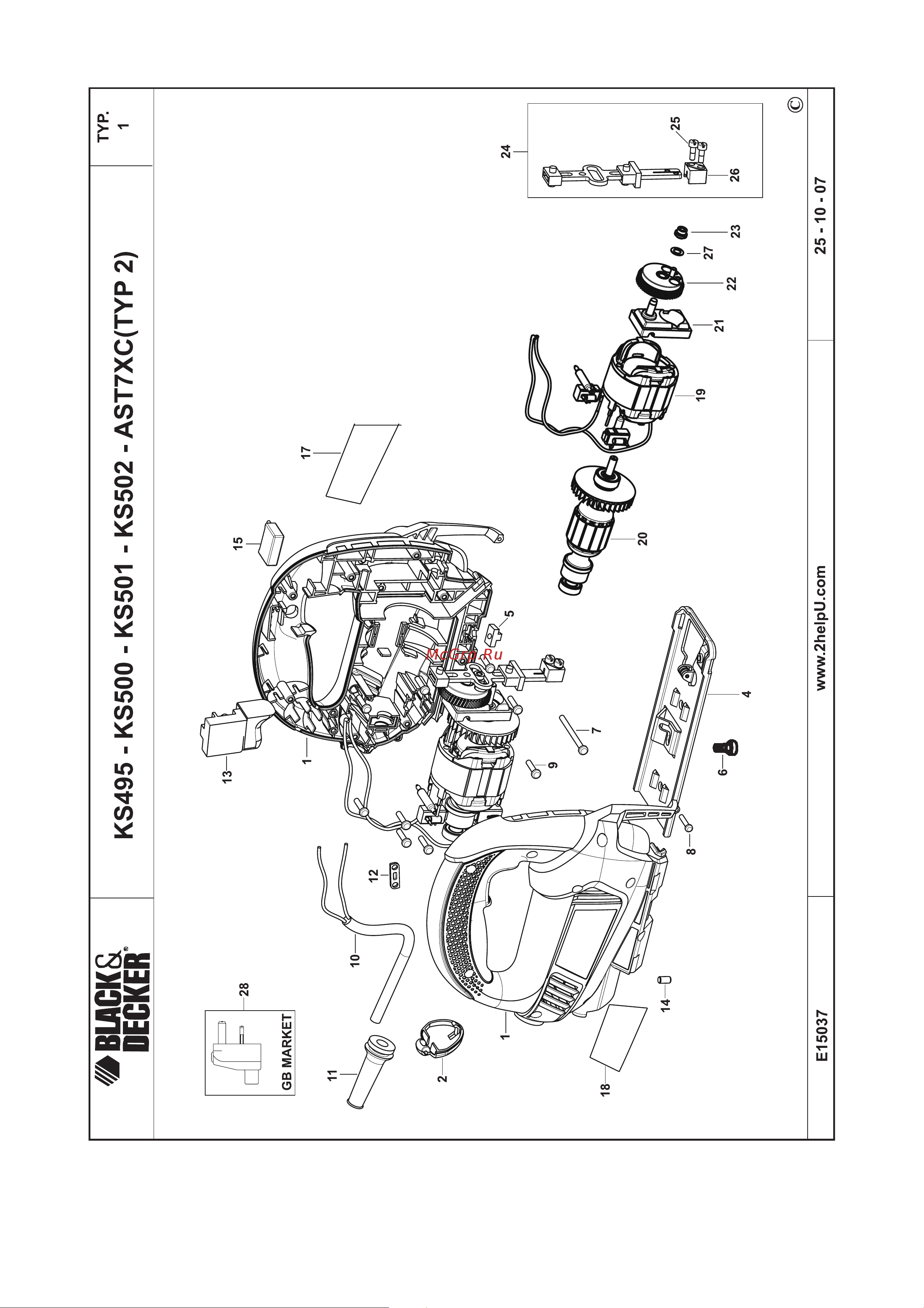 BLACK & DECKER KS501-QS Инструкция по эксплуатации онлайн [11/16] 665187