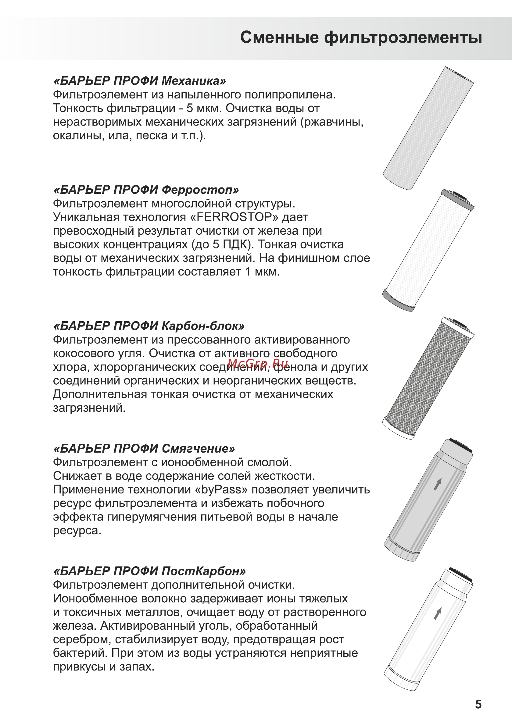 Барьер ПРОФИ Комплекс [7/16] Сменные фильтроэлементы