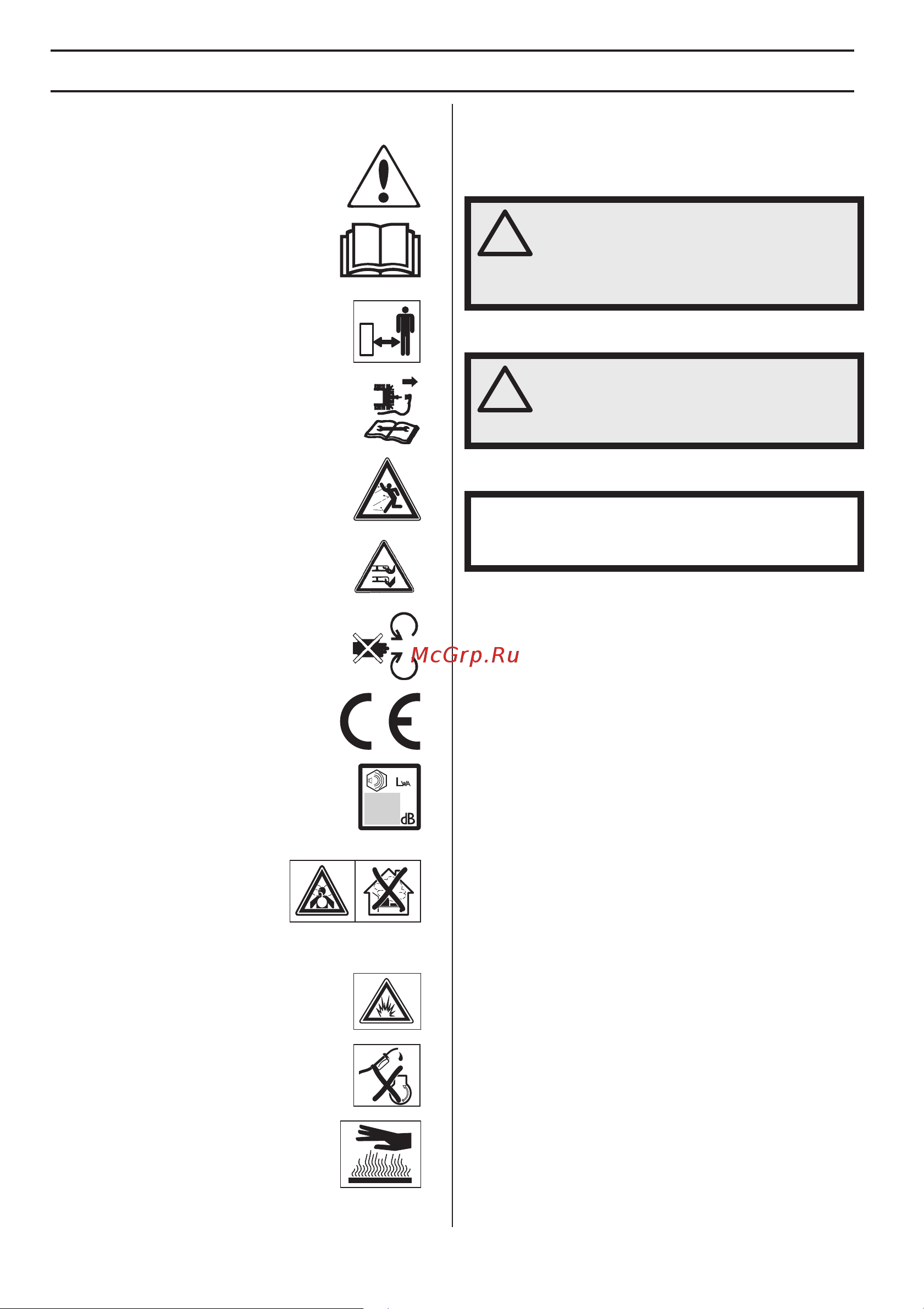 McCulloch M46-160AWREX 9676218-01 [64/412] Key to symbols