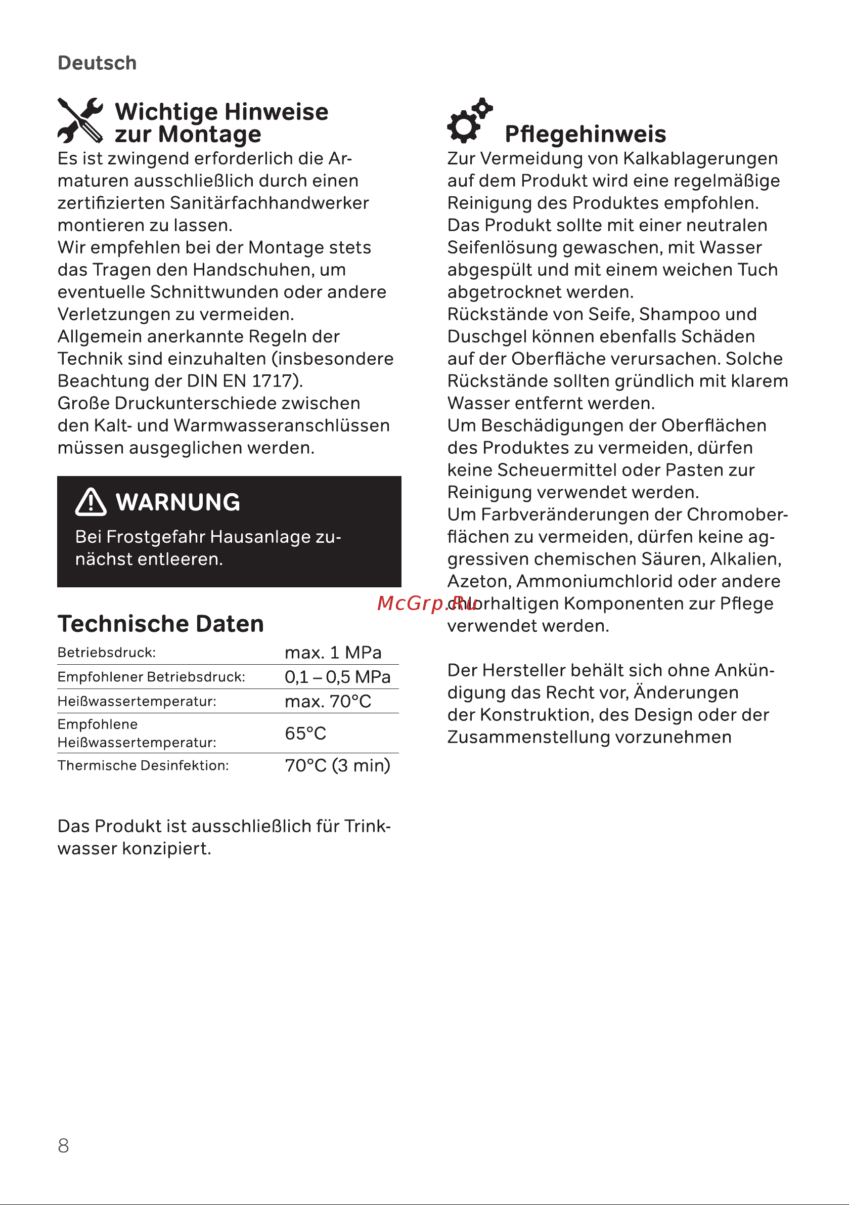 AM.PM X-Joy S F85B82100 [8/24] A warnung