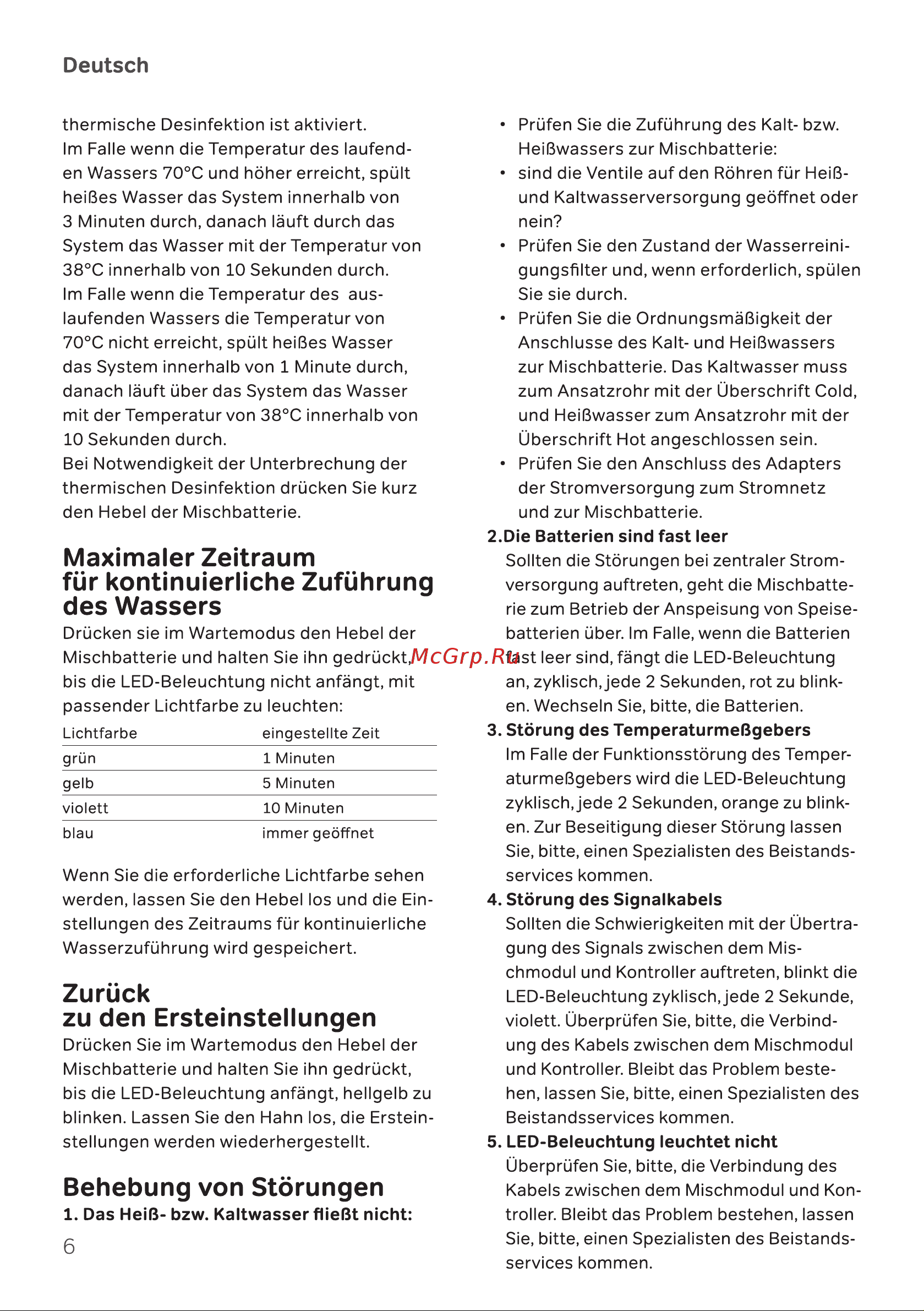 AM.PM Inspire v2.0 F50A02400 [6/20] Behebung von störungen