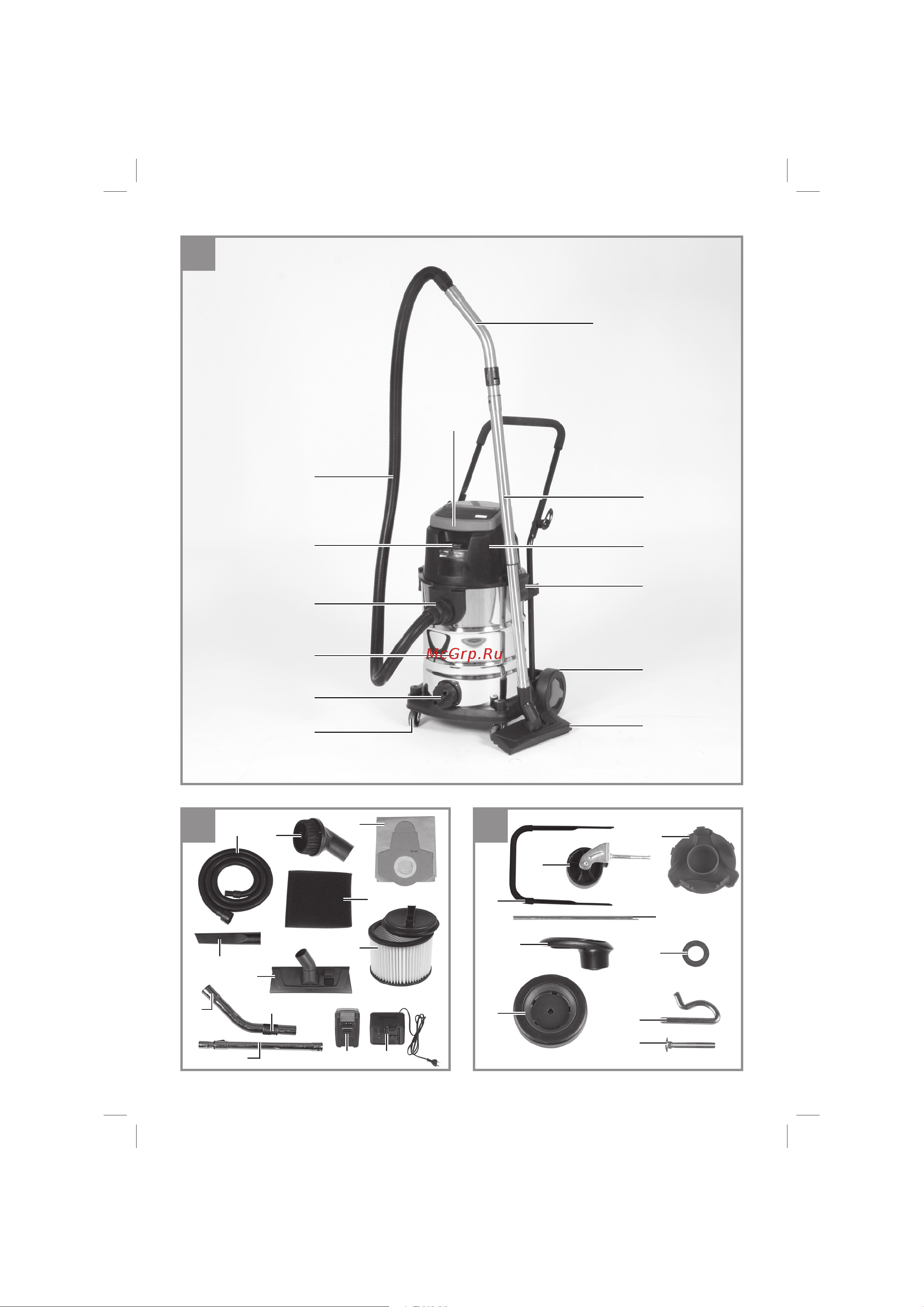 Einhell PXC TE-VC 36/30 Li S-Solo (2347140) без акк. и з.у Инструкция по эксплуатации онлайн [2/17] 667404