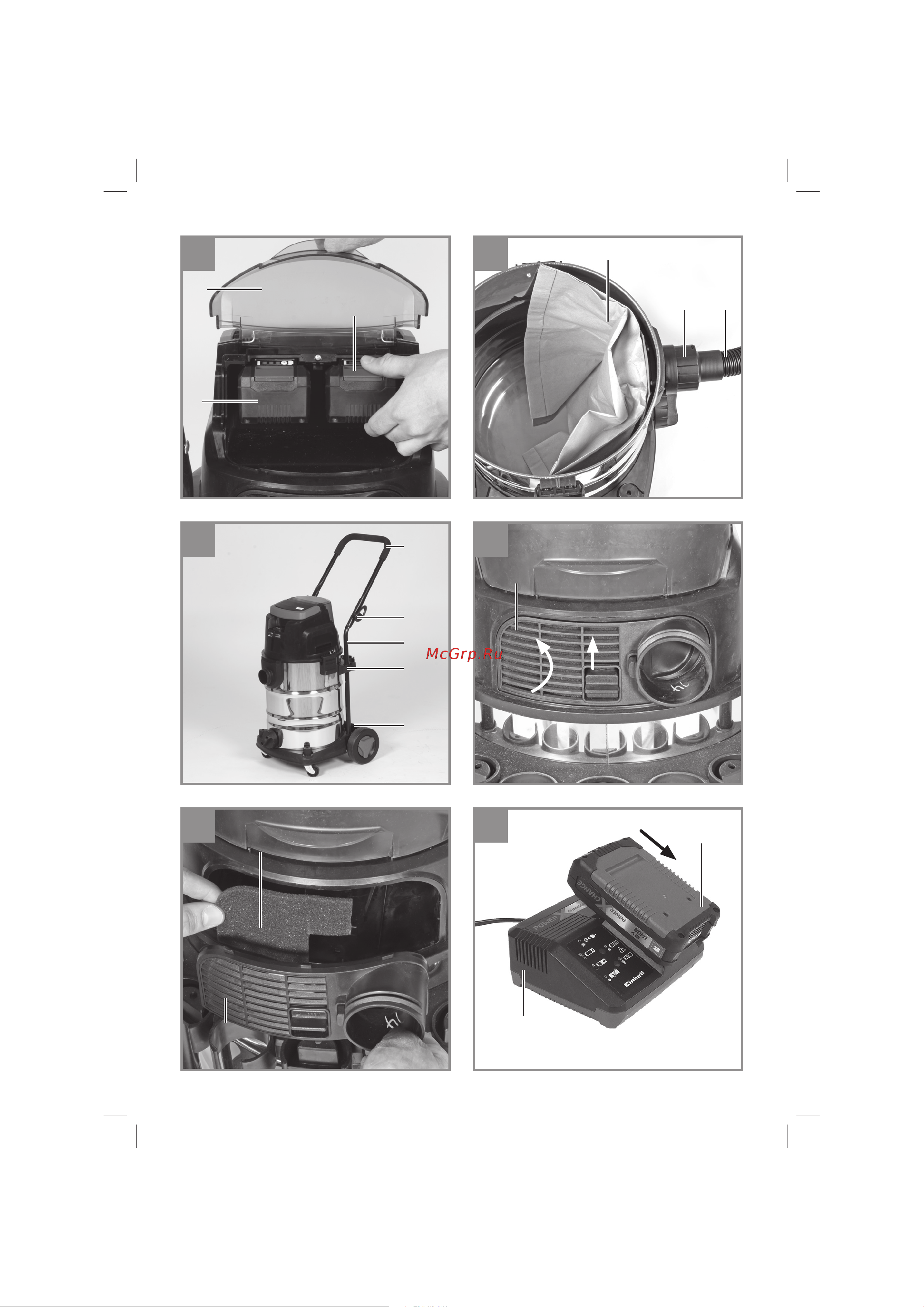 Einhell PXC TE-VC 36/30 Li S-Solo (2347140) без акк. и з.у Инструкция по эксплуатации онлайн [5/17] 667404