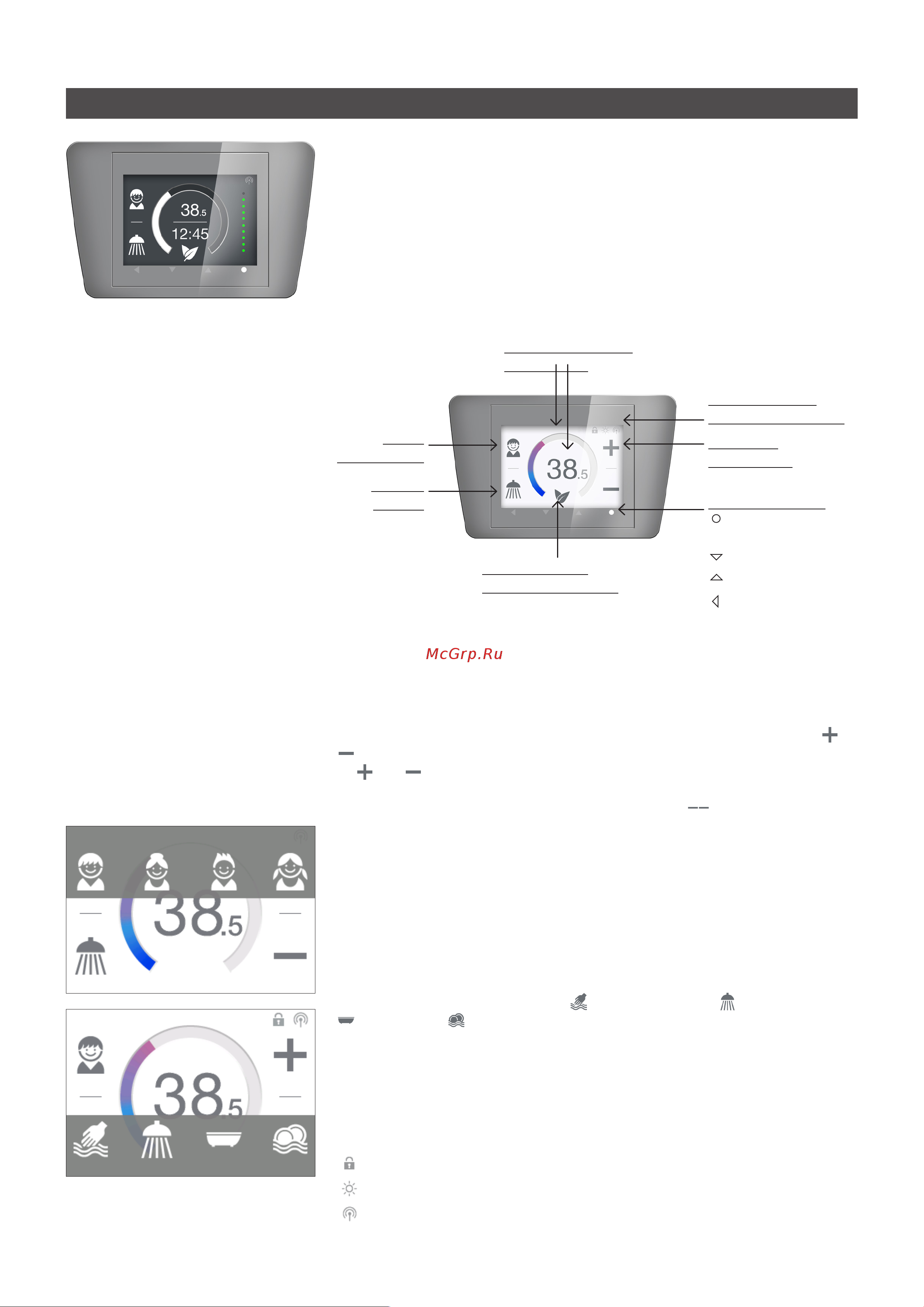 Clage DSX Touch (039535) [5/29] Панель управления