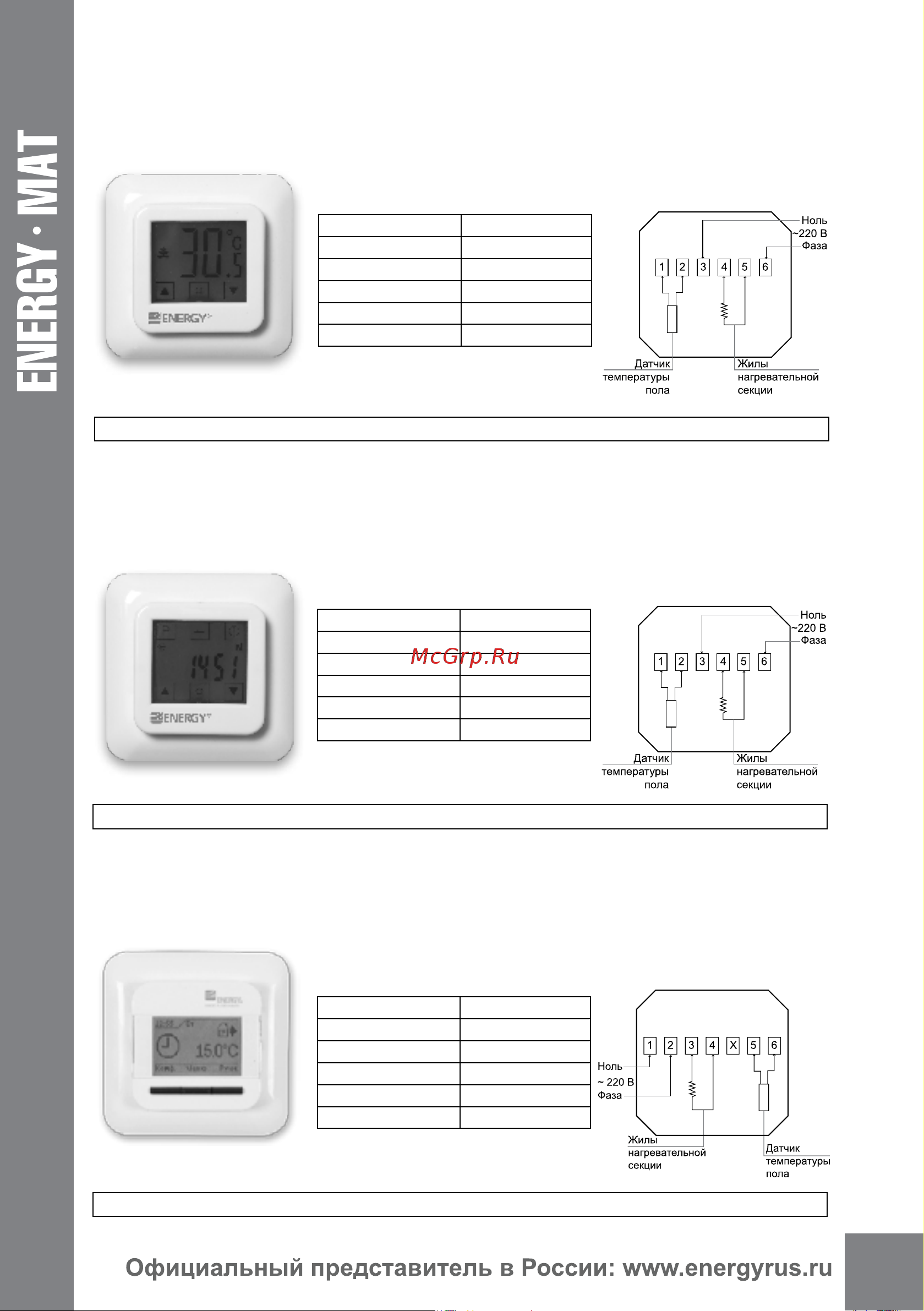 Energy Mat 4,20м2 670 Вт (EFLR00Mat м20LDTS00670) [7/19] Классический электронный терморегулятор с сенсорным дисплеем energy тк07