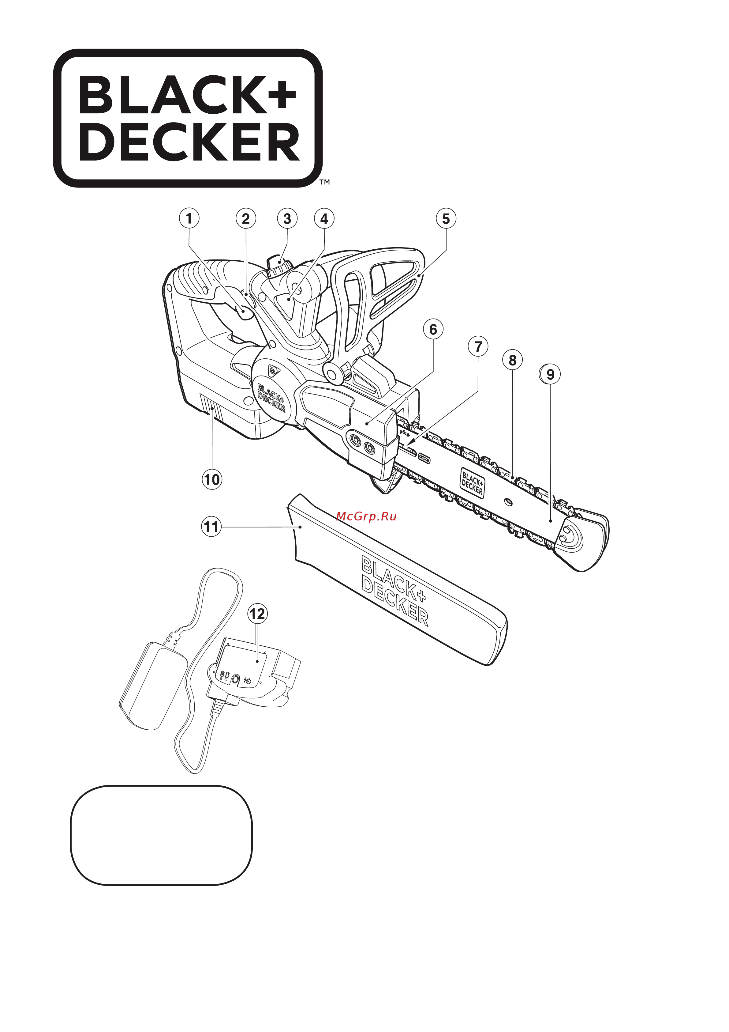 BLACK & DECKER GKC1820L20 Инструкция по эксплуатации онлайн