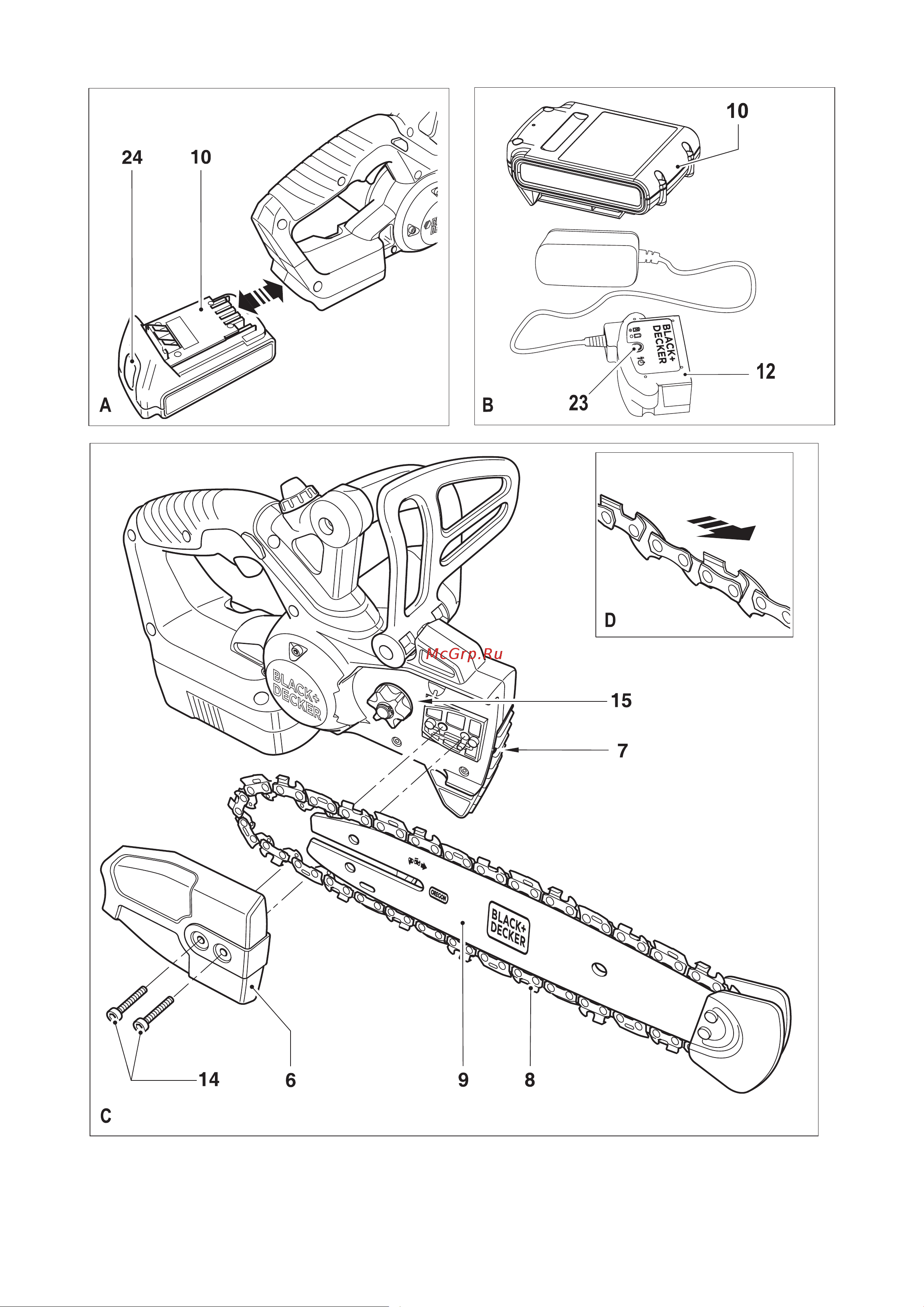 BLACK & DECKER GKC1820L20 Инструкция по эксплуатации онлайн [2/20] 668370