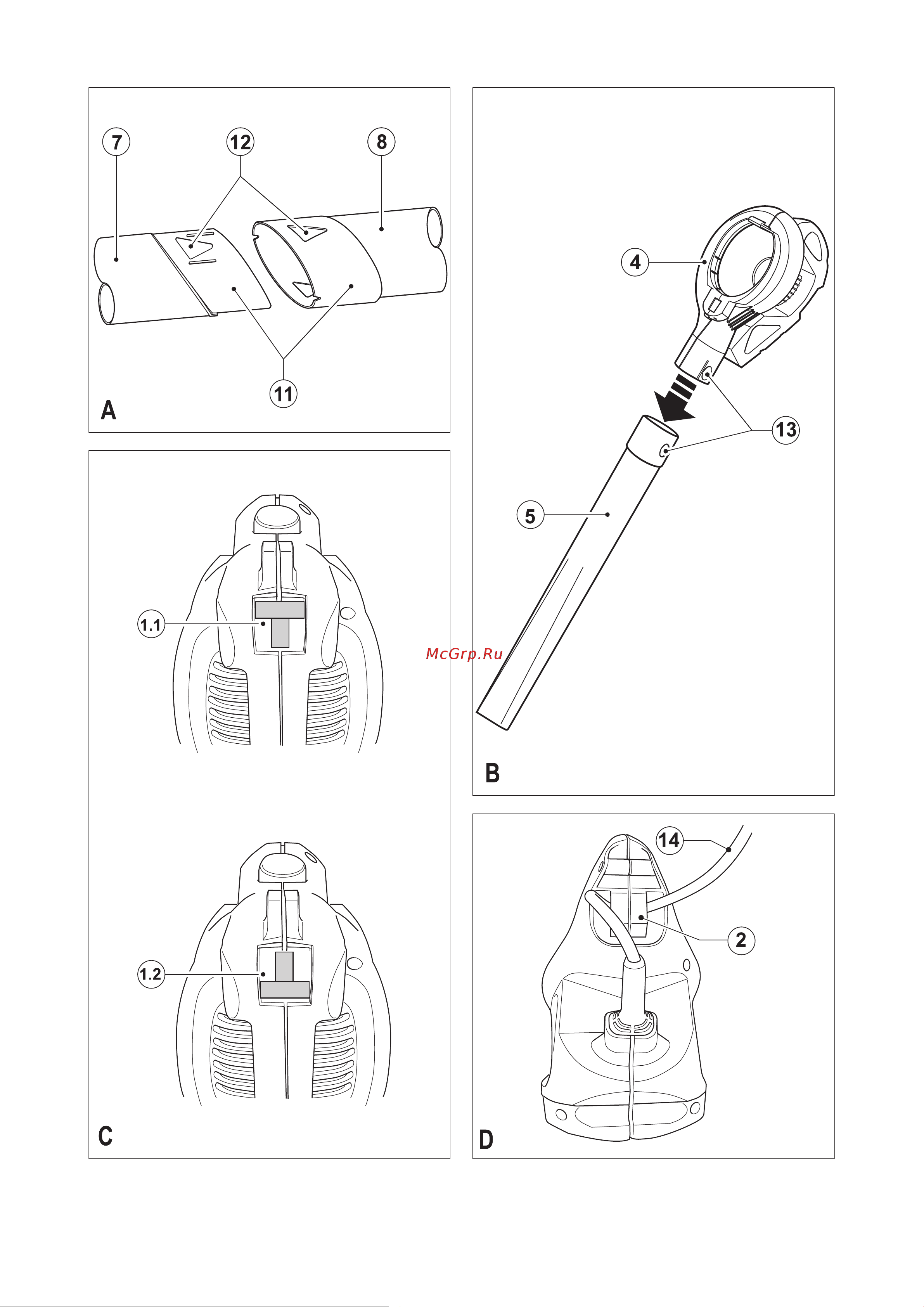 BLACK & DECKER GW2200 Инструкция по эксплуатации онлайн [2/12] 668541