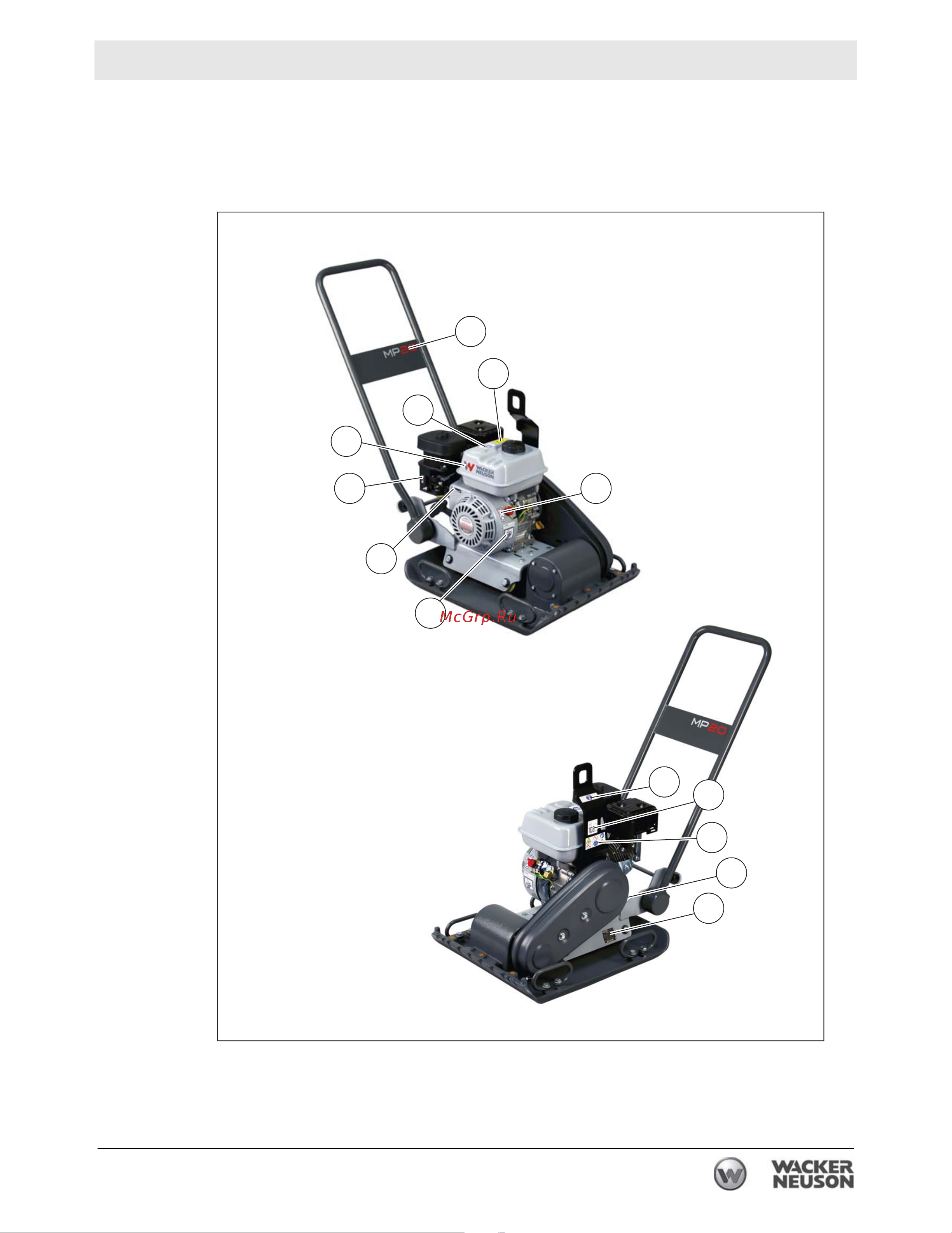 Wacker Neuson MP20-CE [15/37] Размещение информационных табличек