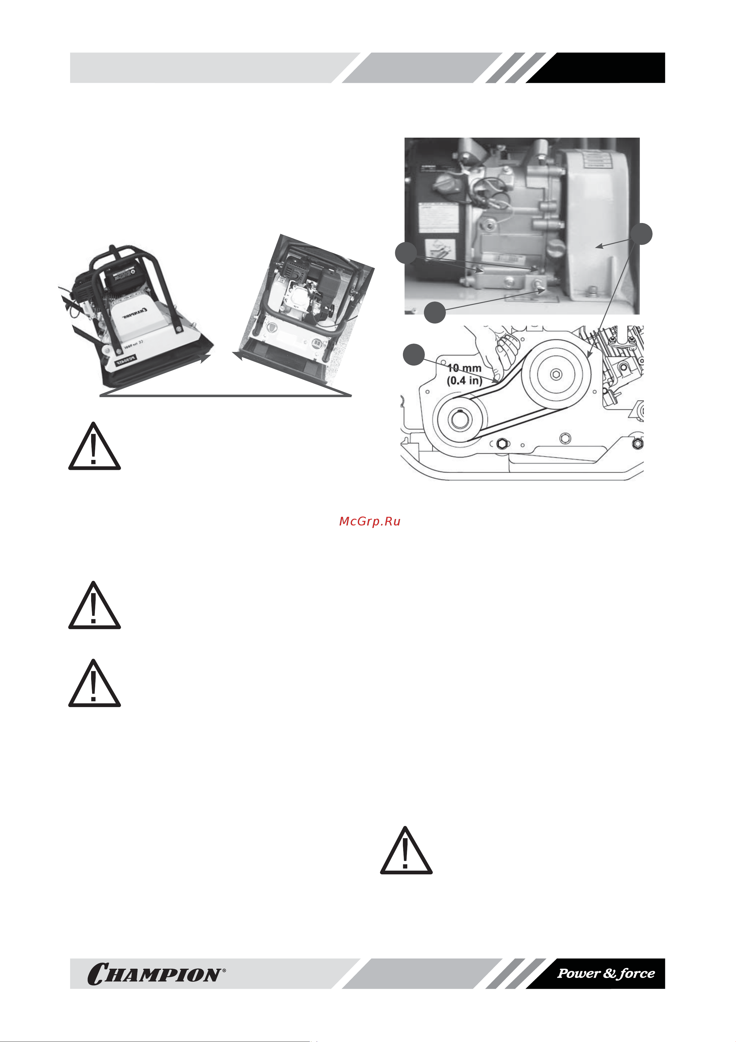Champion Виброплита PC9045F +Наушники противошумные 22929 [12/19] Hampion