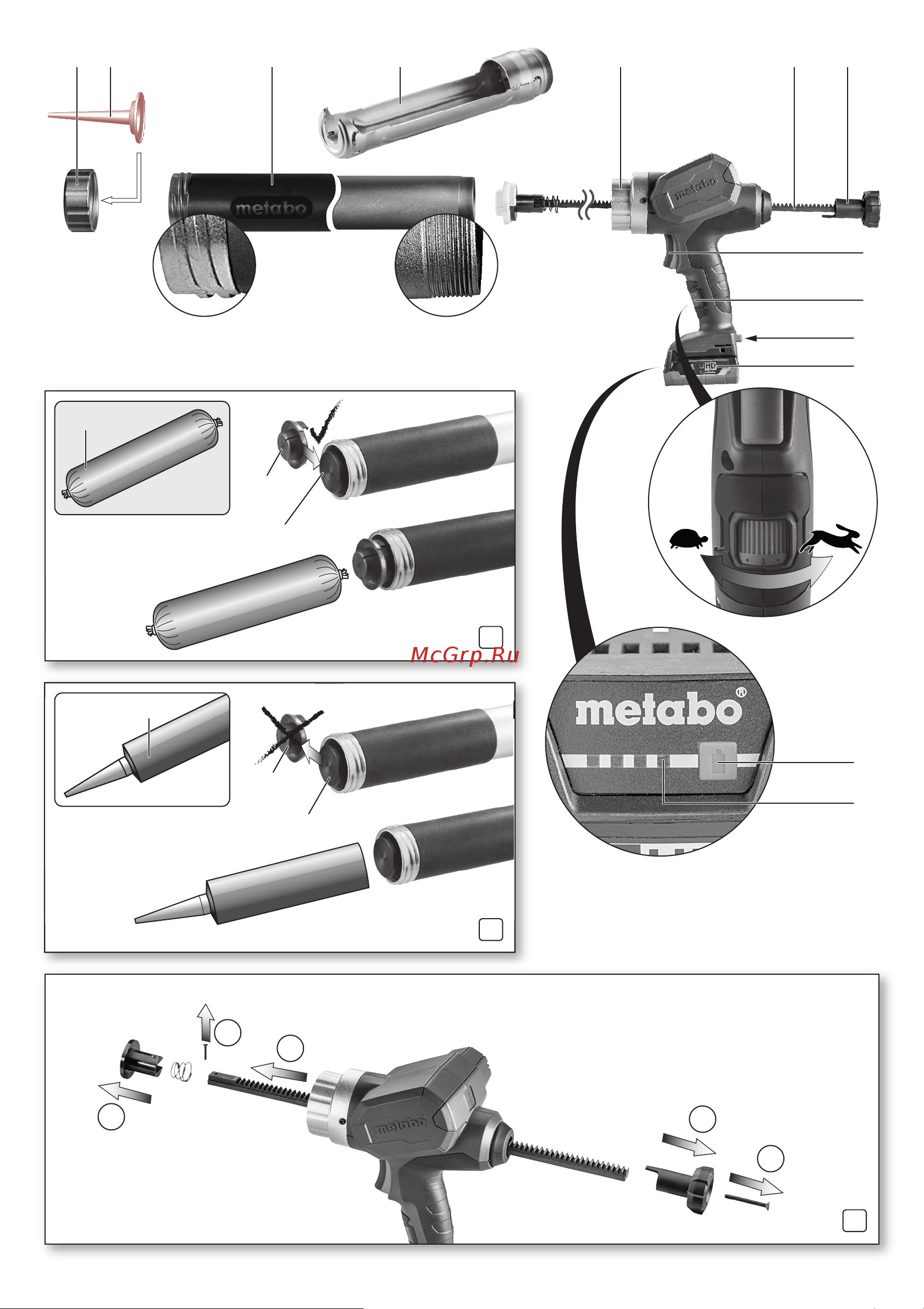 Metabo KPA 12 400 601217600 Инструкция по эксплуатации онлайн [2/60] 863136