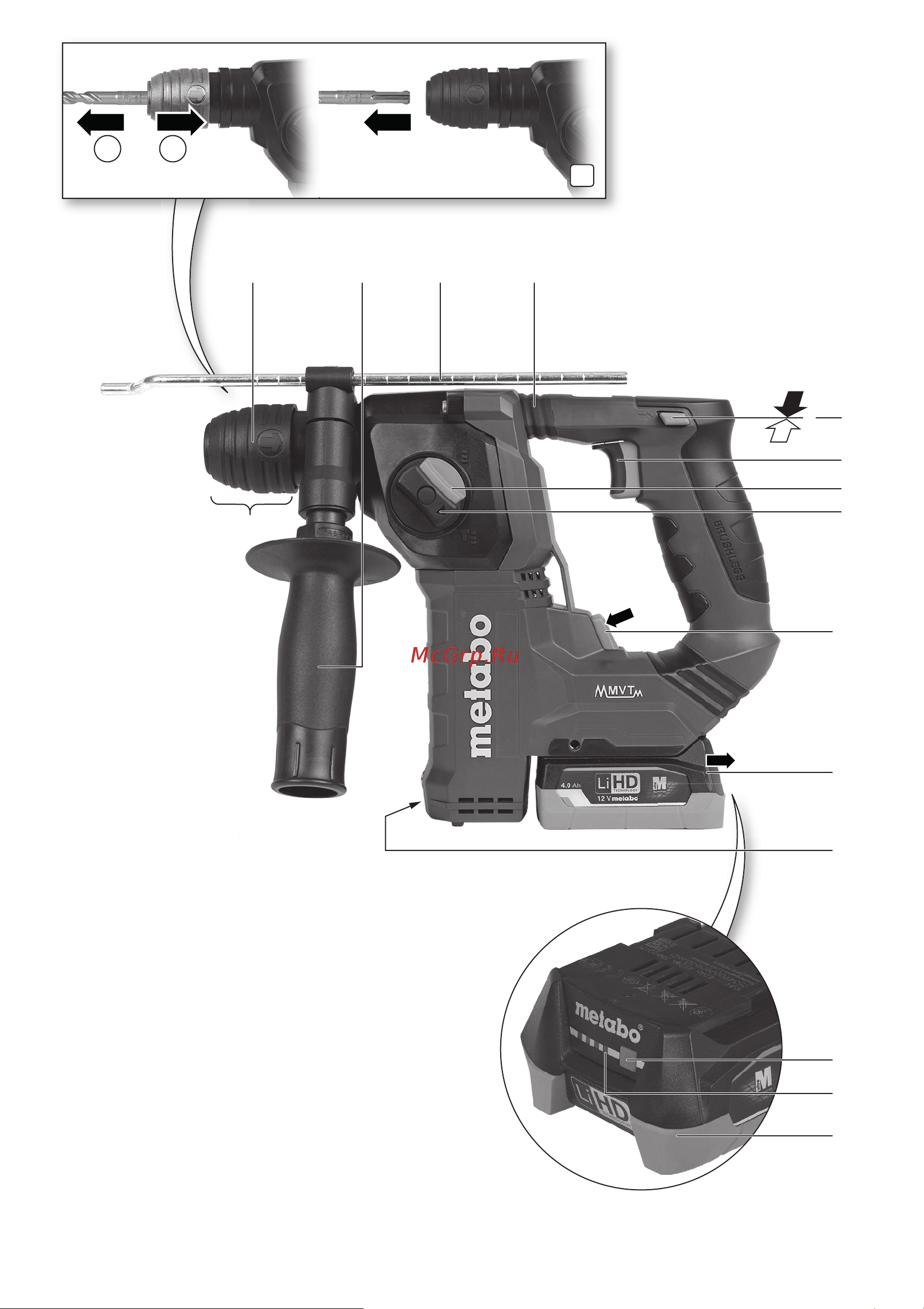 Metabo BH 18 LTX BL (600324500) Инструкция по эксплуатации онлайн [2/64] 669069