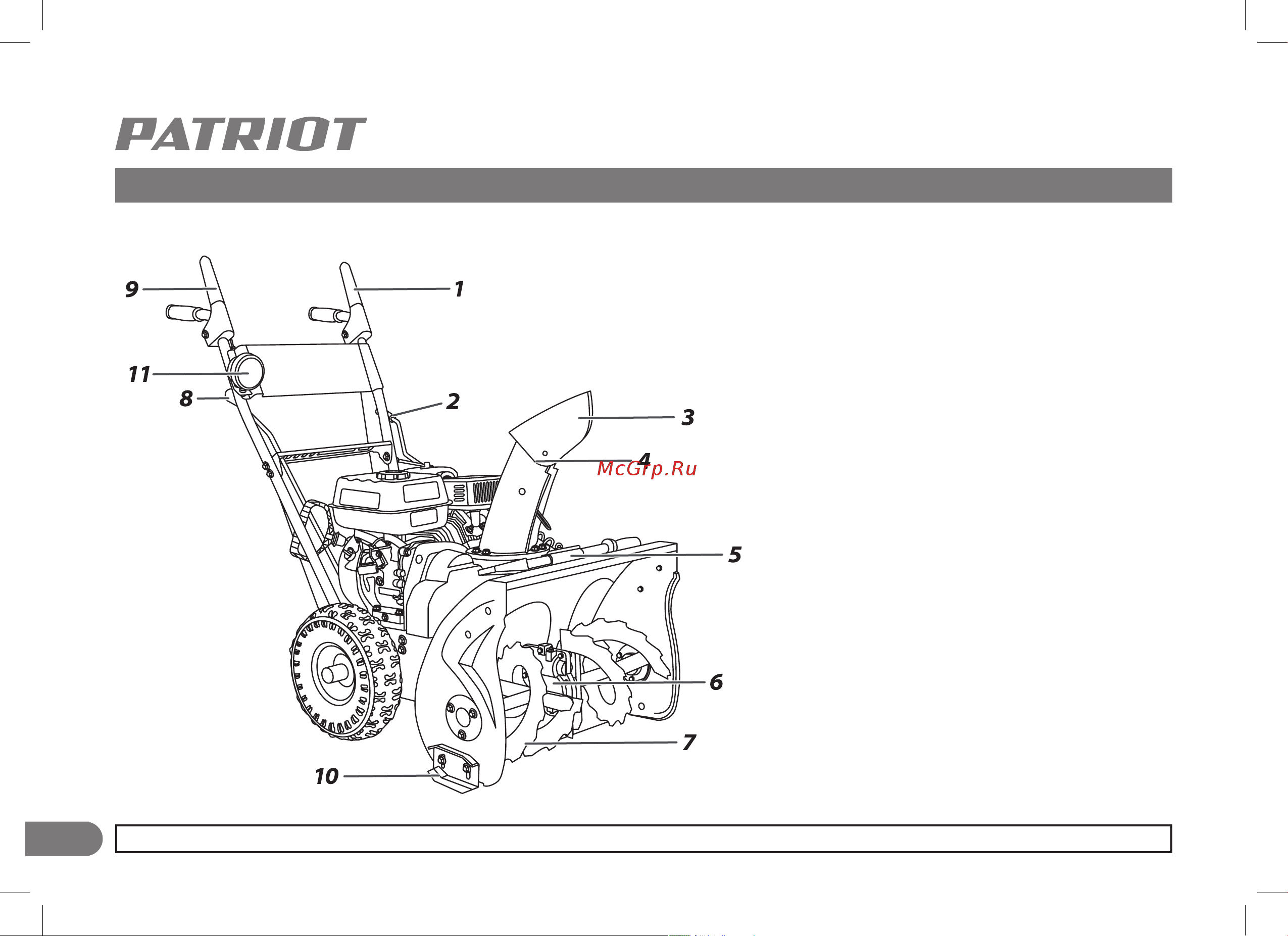 Patriot PS 603 [6/32] Устройство бензинового снегоуборщика
