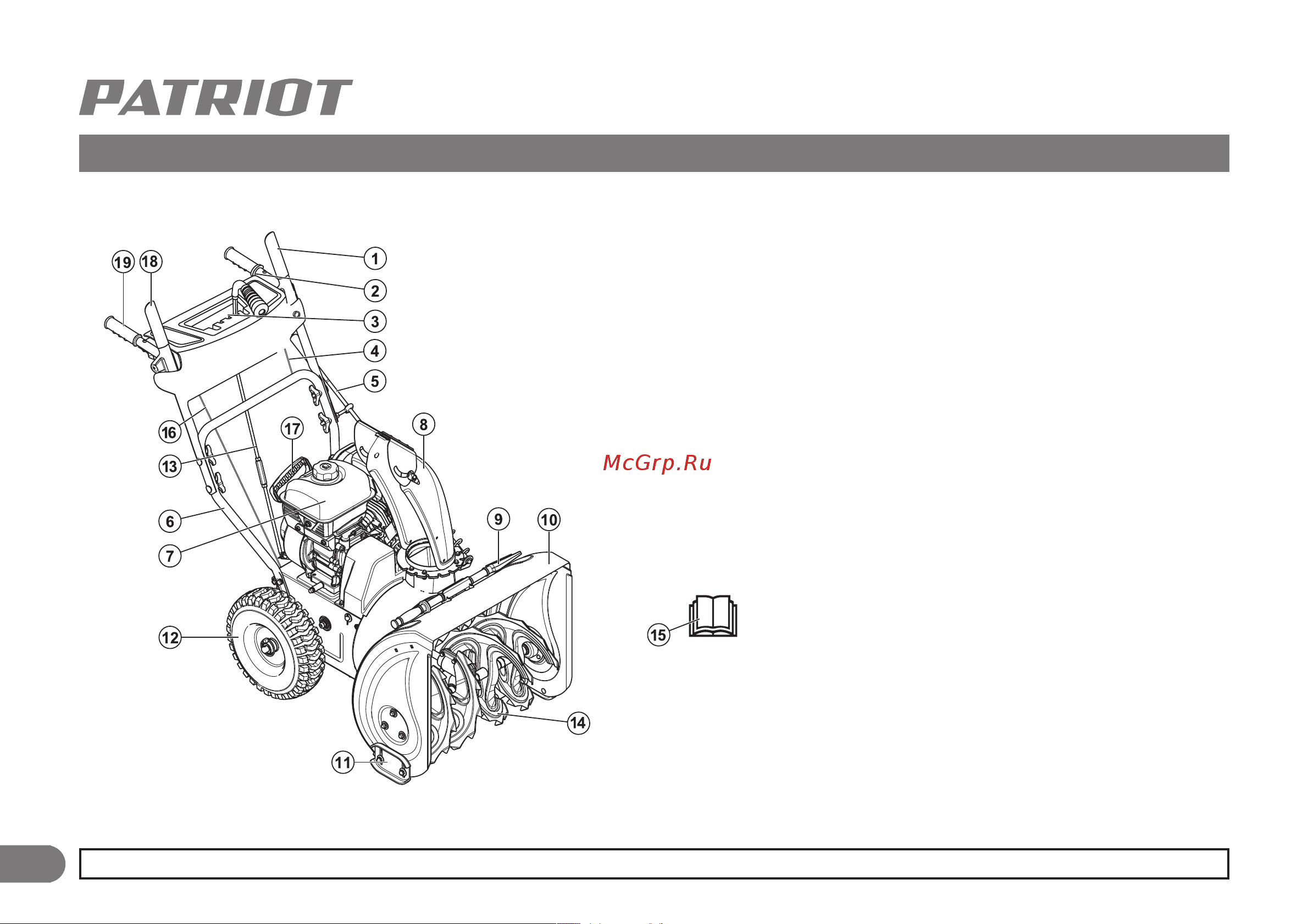 Patriot PS 601 [5/20] Устройство бензинового снегоуборщика