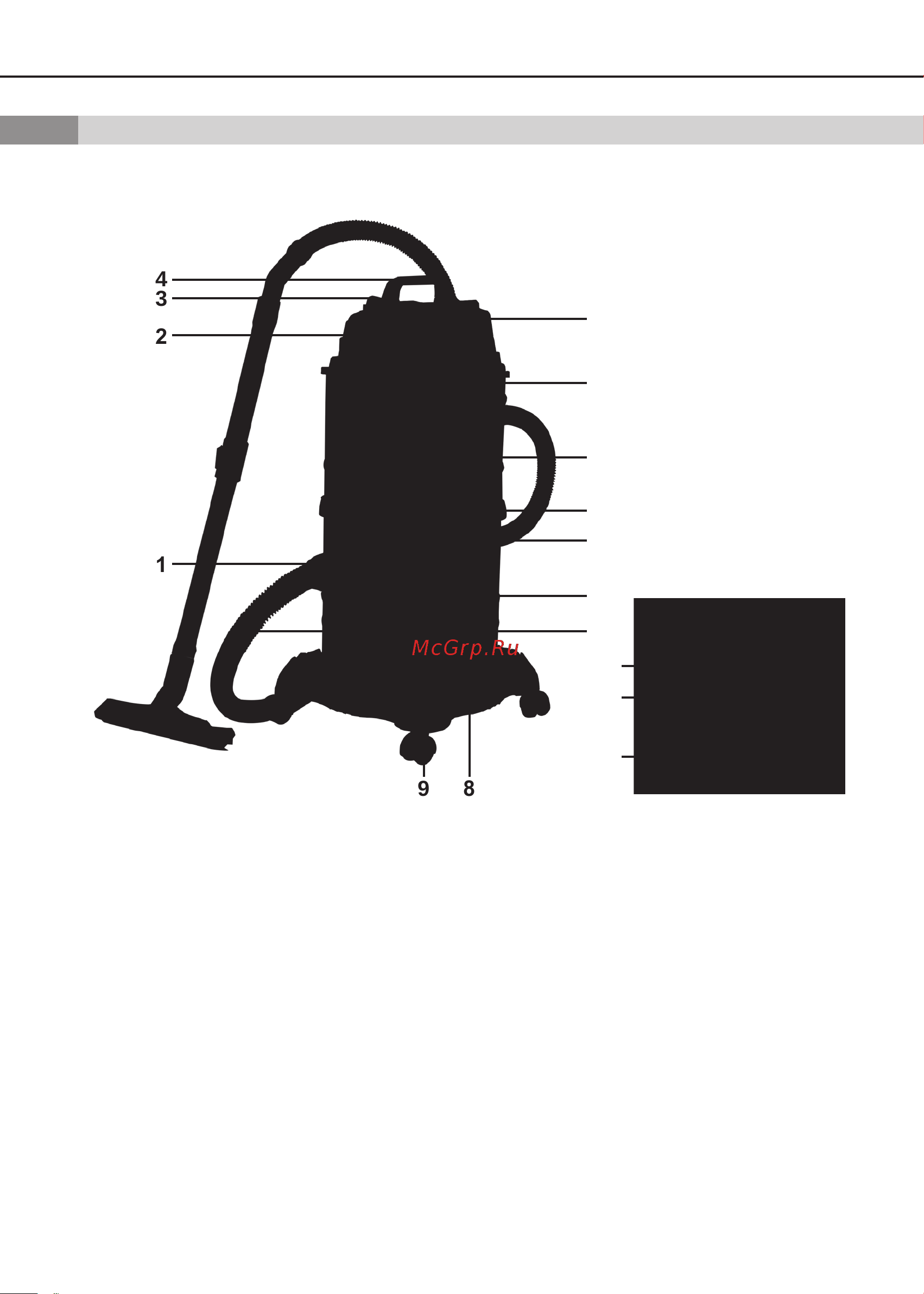Kolner KVC 1800DS 1800Вт, объем бака 35л 8040400046 [5/22] Составные части