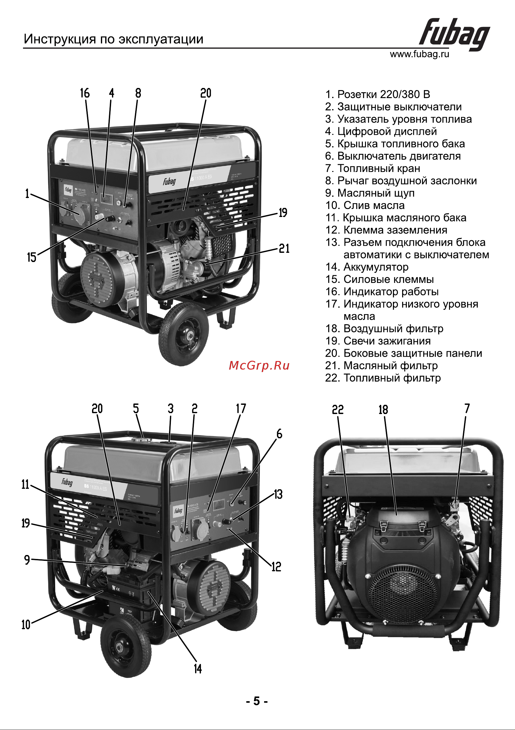 Fubag BS 11000 A ES 838789 [6/17] Page 5