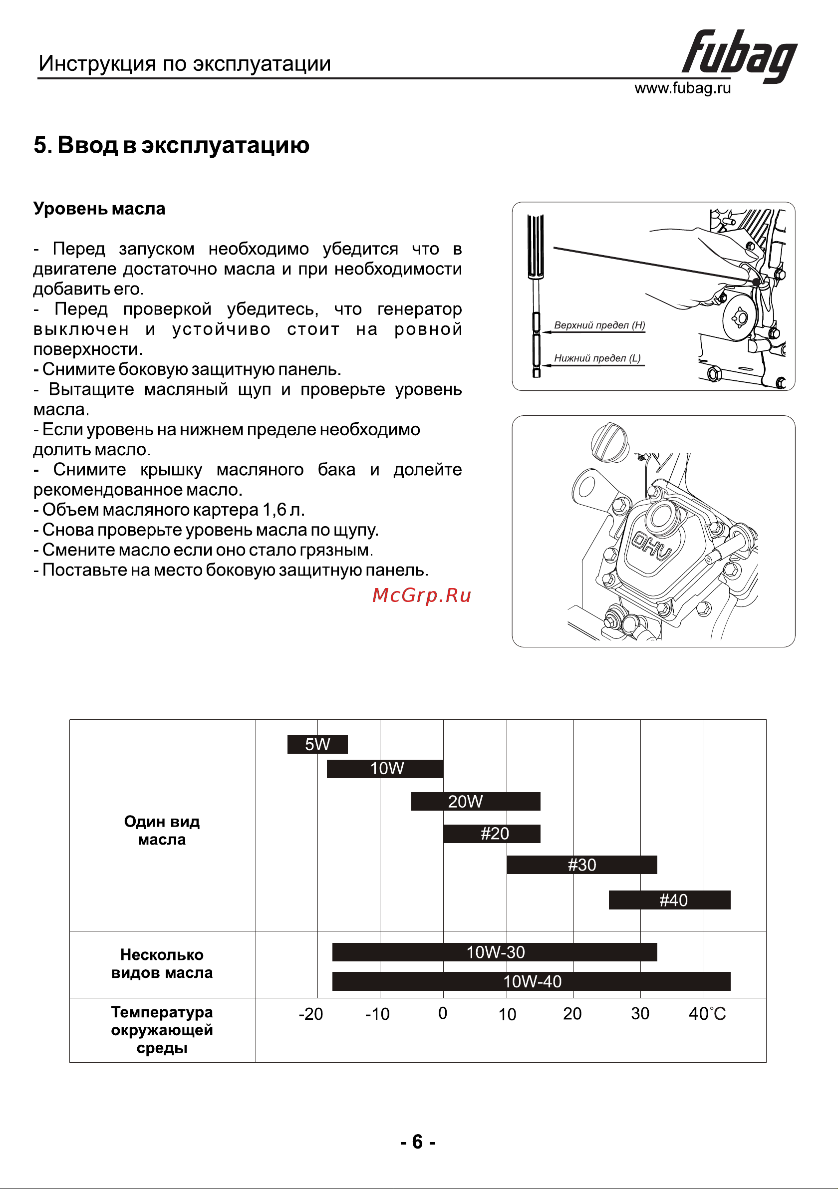 Fubag BS 11000 A ES 838789 [7/17] Ввод в эксплуатацию