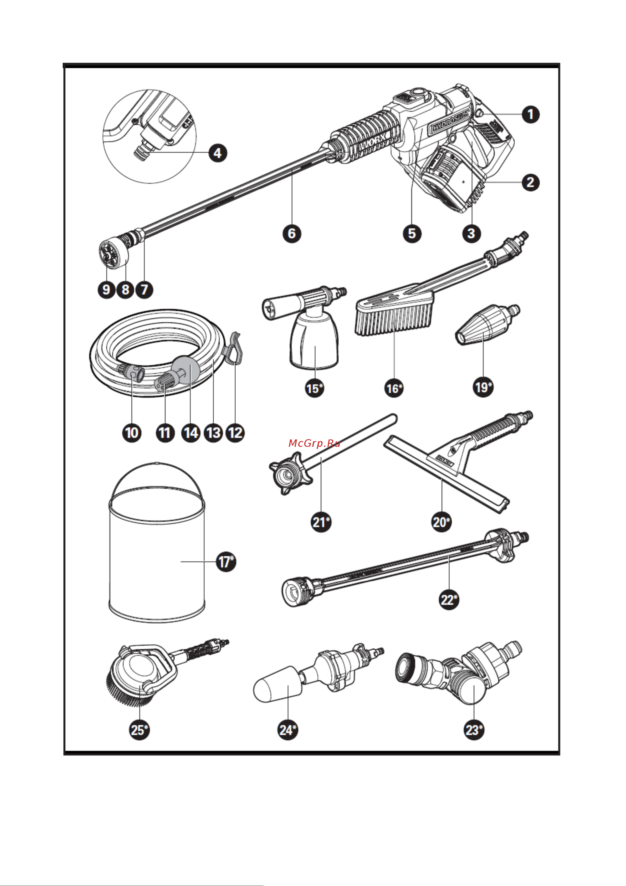Worx WG630E.9 Инструкция по эксплуатации онлайн [2/19] 785750