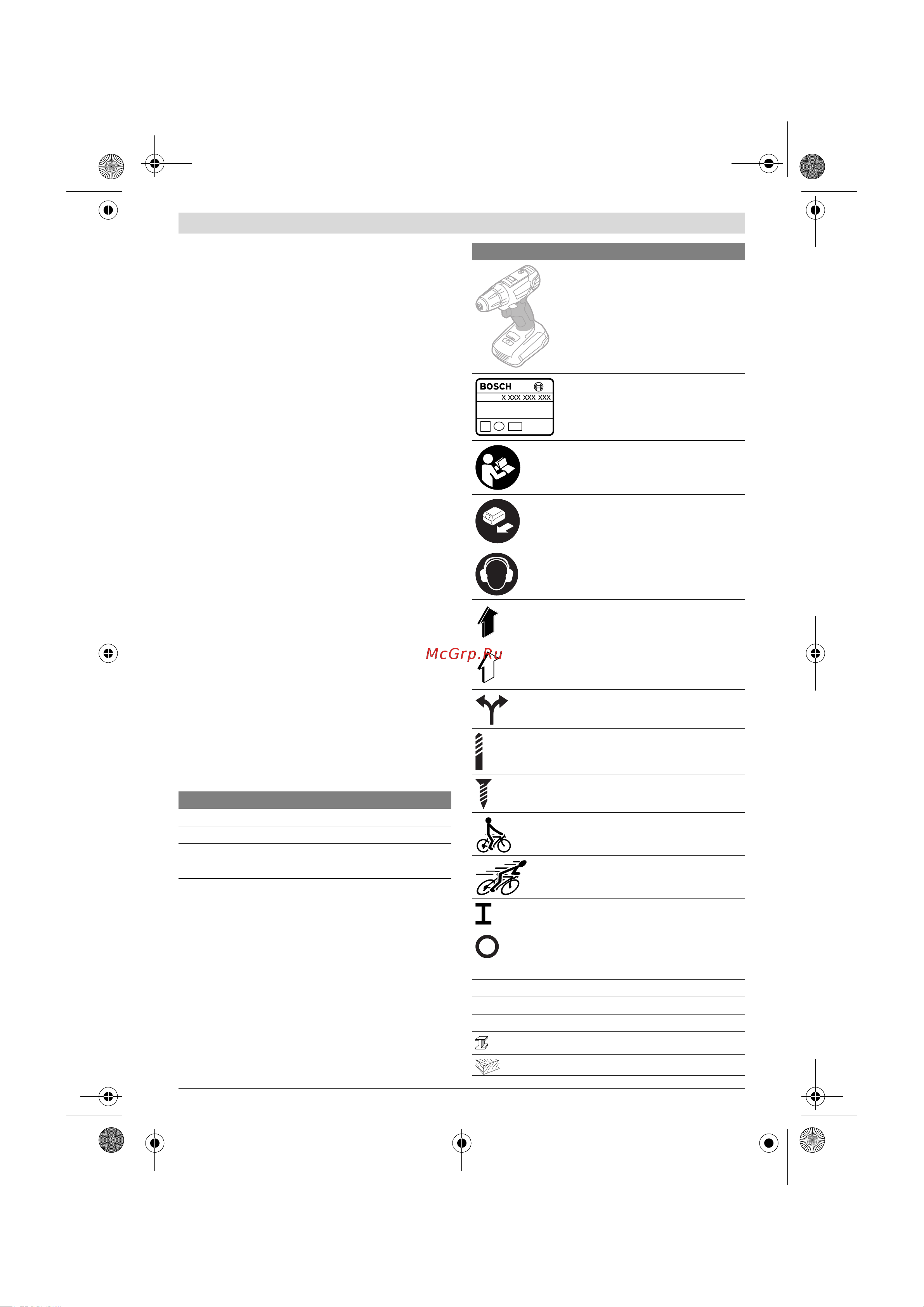 Bosch PSR 1440 LI-2 (06039A3020) [5/155] Symbole