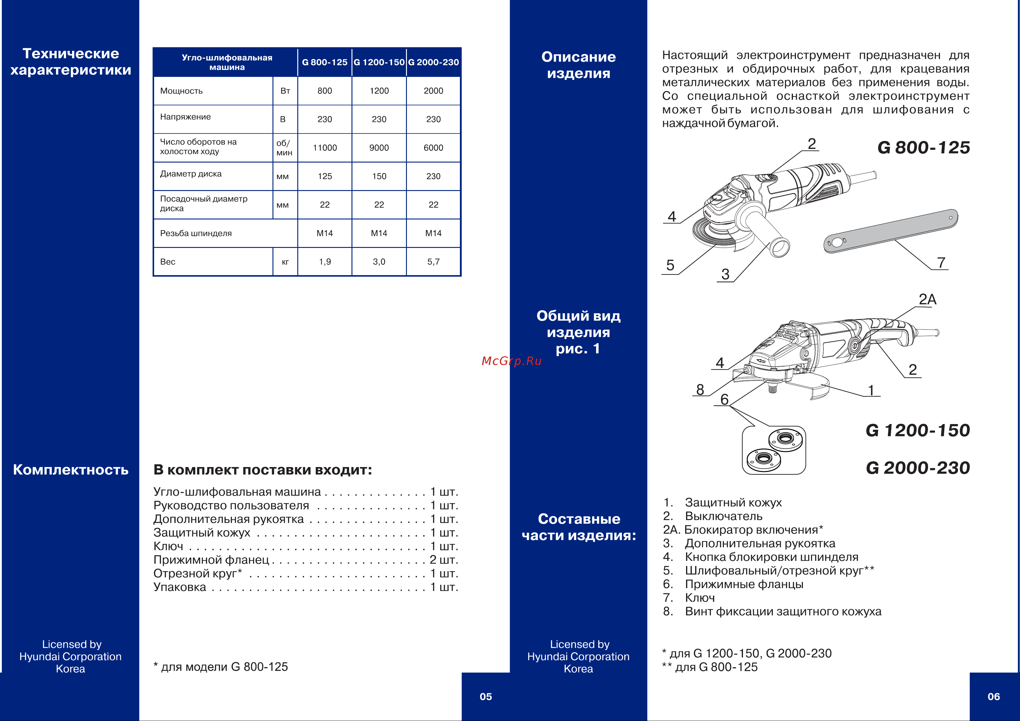 Hyundai G 2010-230 [3/8] Комплектность в комплект поставки входит