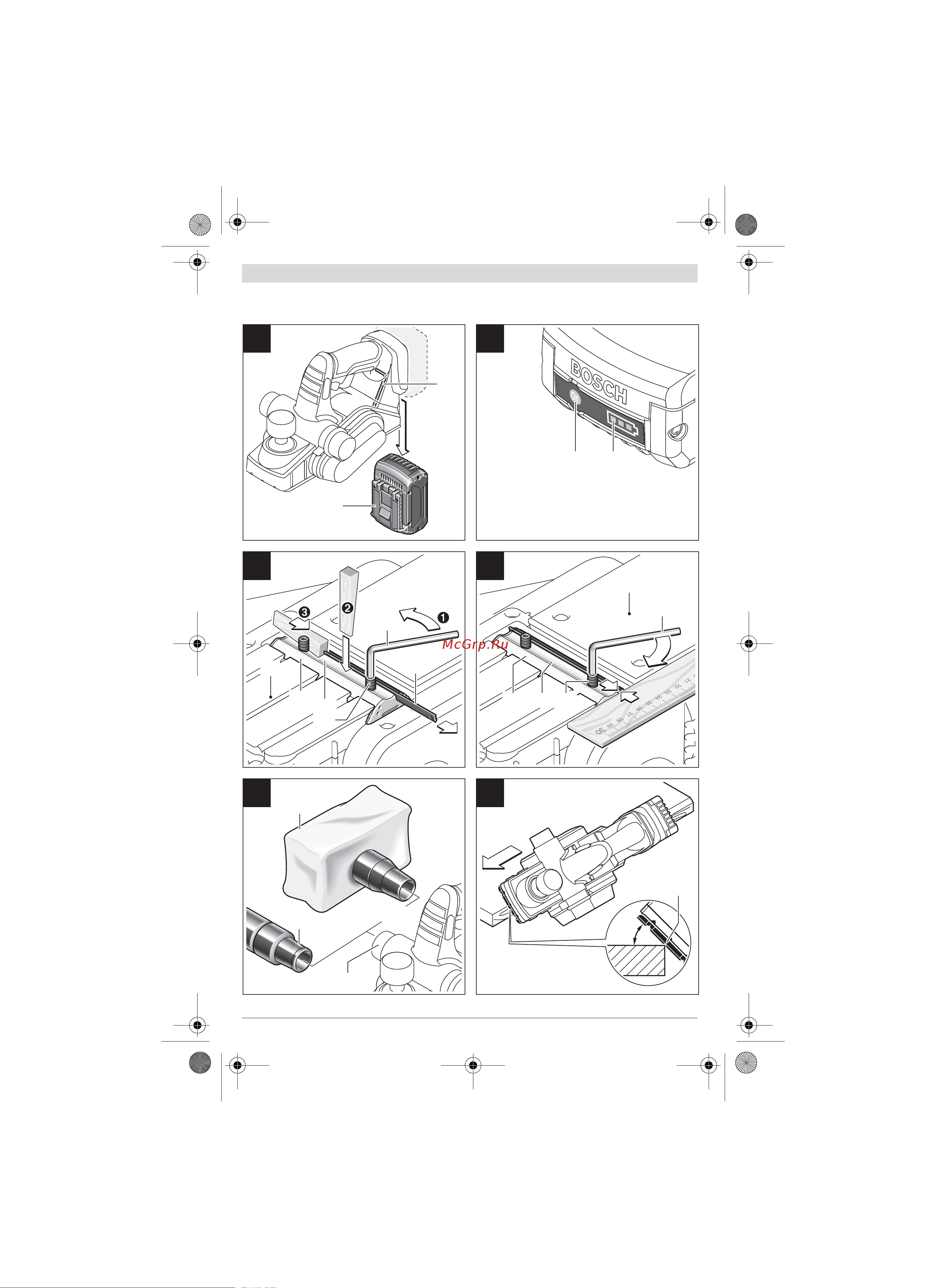 Bosch GHO 18 V-LI (06015A0300) без акк. и з.у Инструкция по эксплуатации онлайн [4/199] 672211