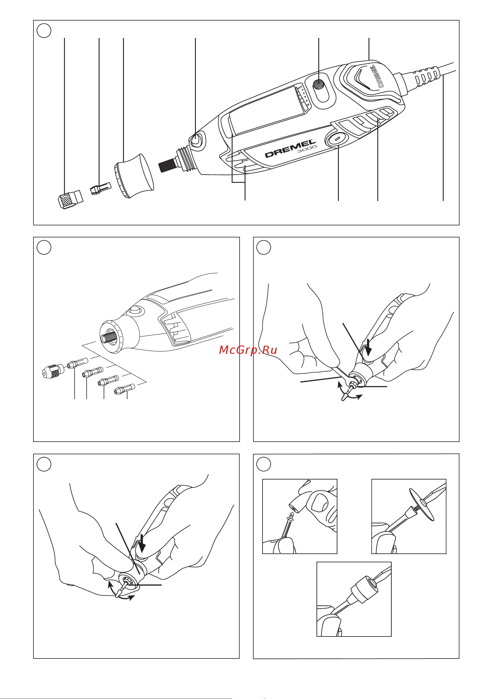 Dremel 3000-1/25 EZ F0133000JT Инструкция по эксплуатации онлайн [2/129] 672409