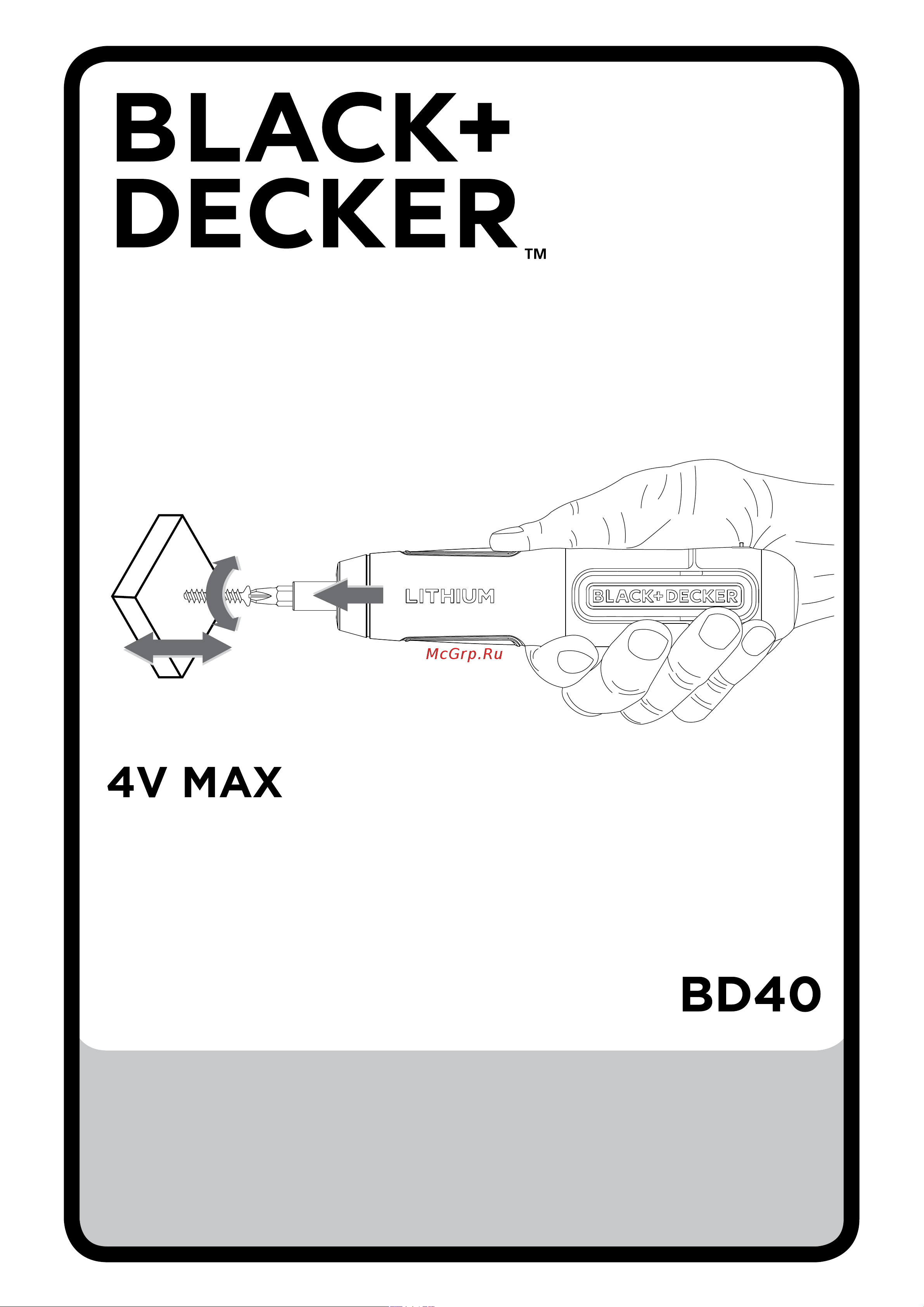 BLACK & DECKER BD40K4 Инструкция по эксплуатации онлайн