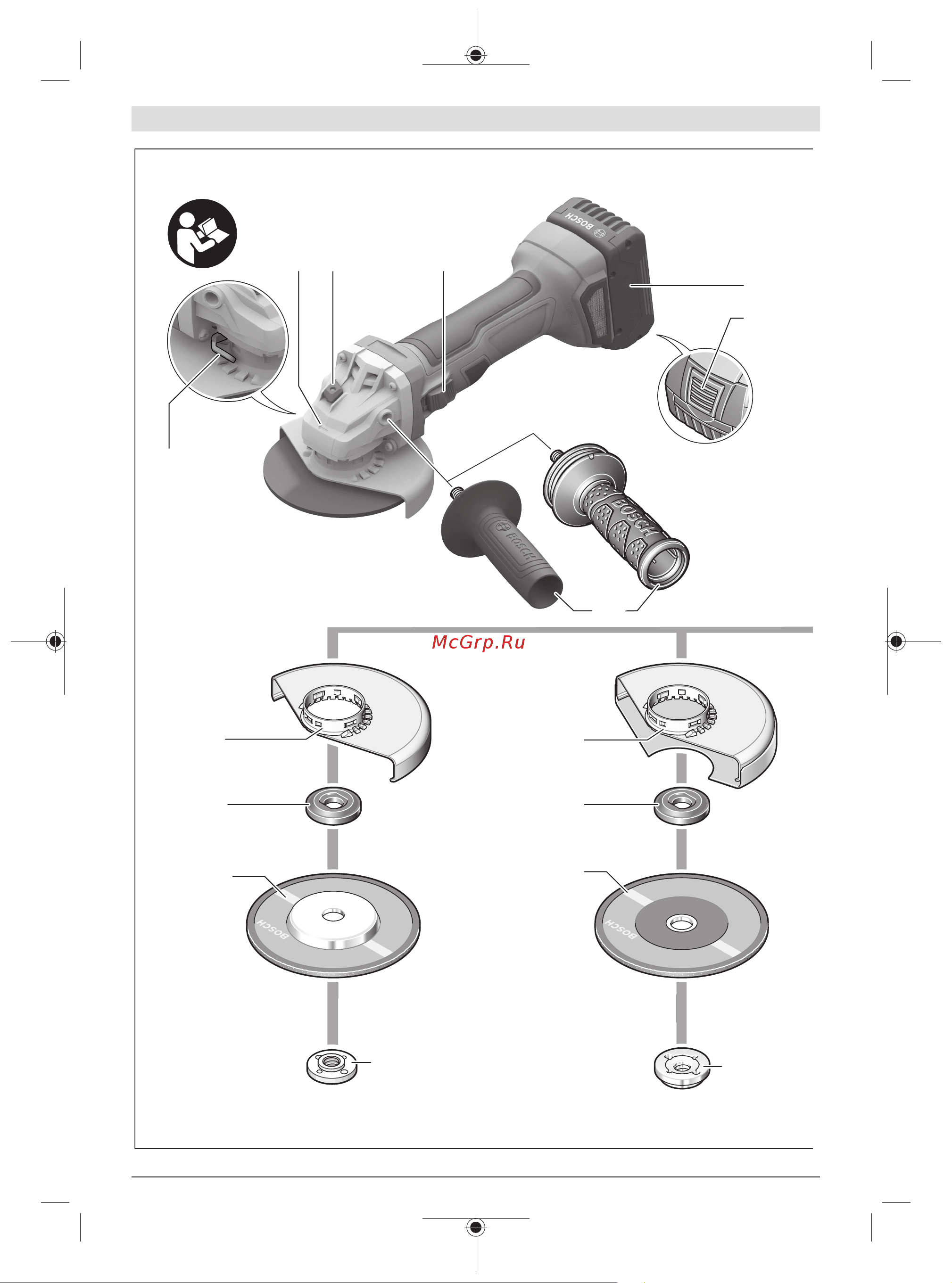 Bosch GWS 180-LI BL (06019H90R0) Инструкция по эксплуатации онлайн [2/15] 673088