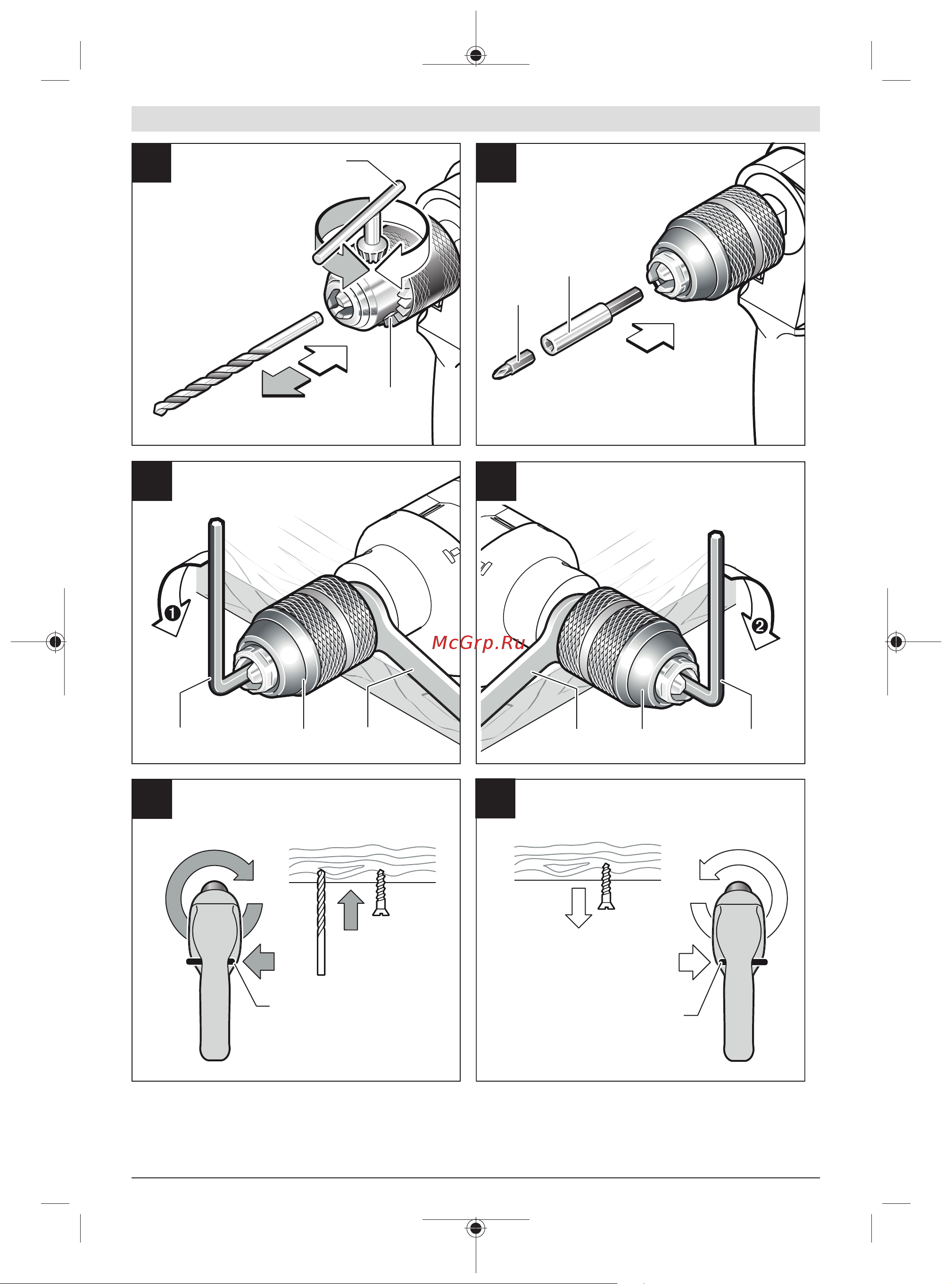Bosch GSB 13 RE (0.601.217.1R1) Инструкция по эксплуатации онлайн [4/169] 672661