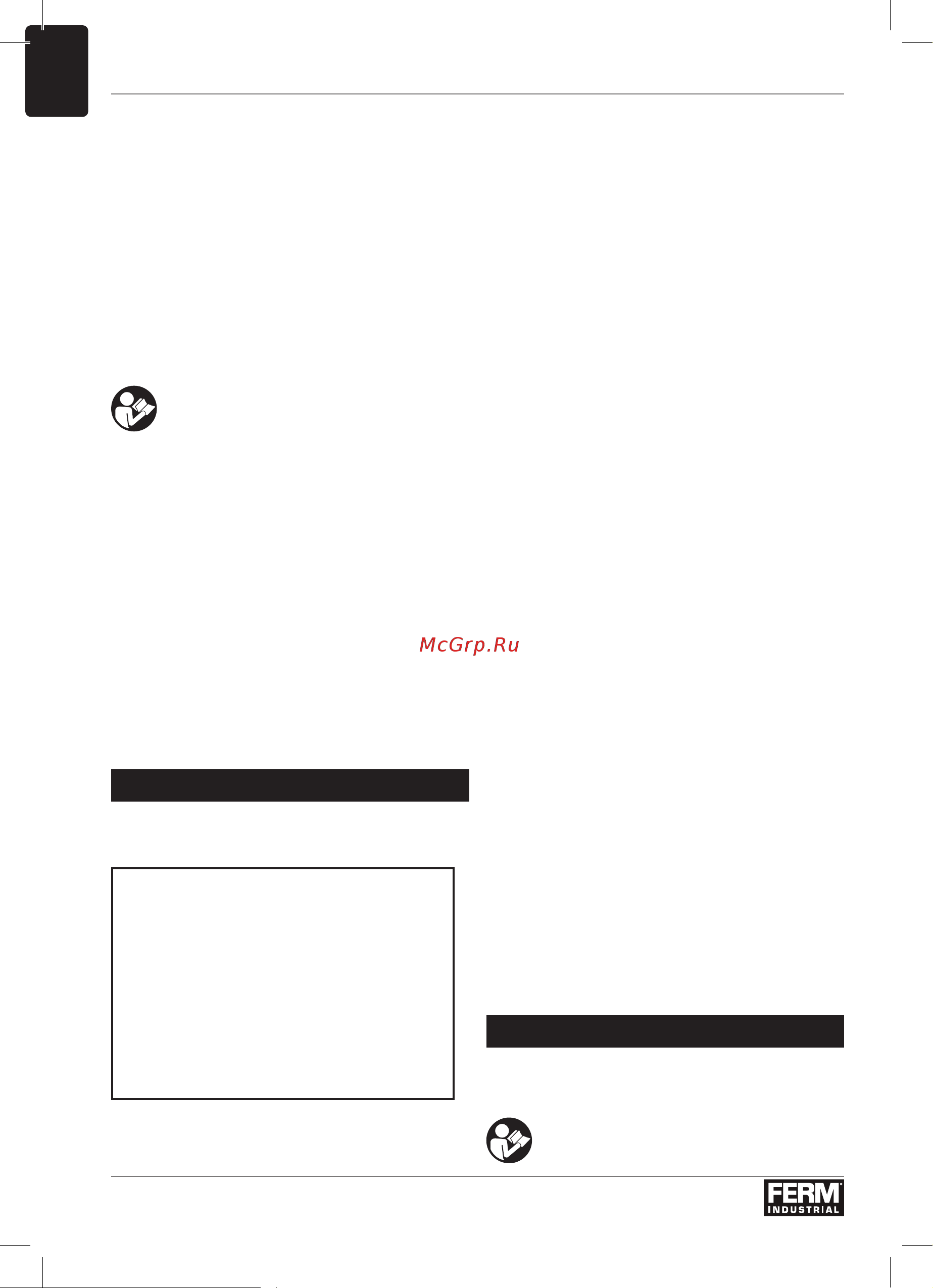 FERM PRM1019P [4/80] Machine specifications