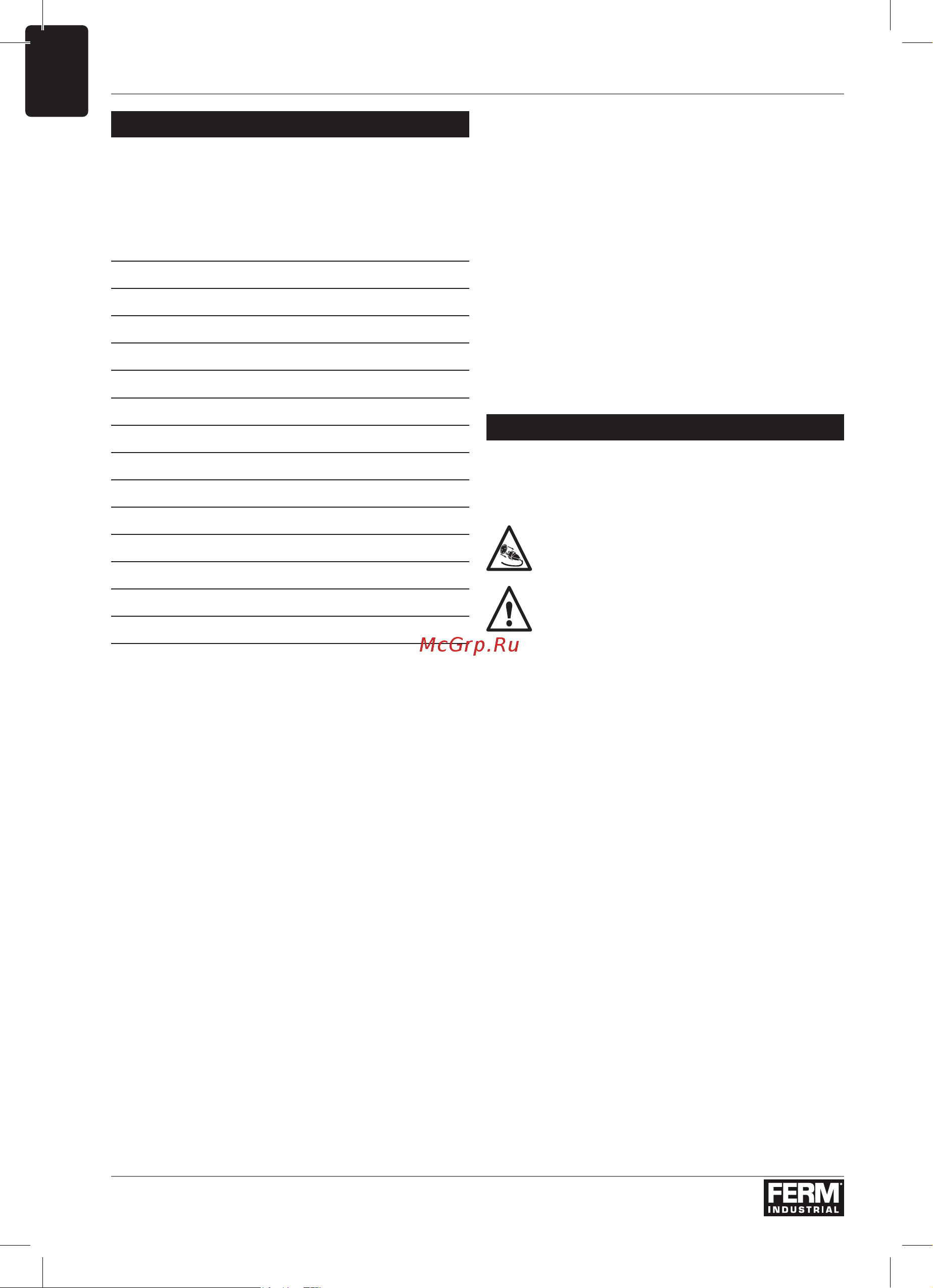 FERM PDM1047P [4/16] Machine information